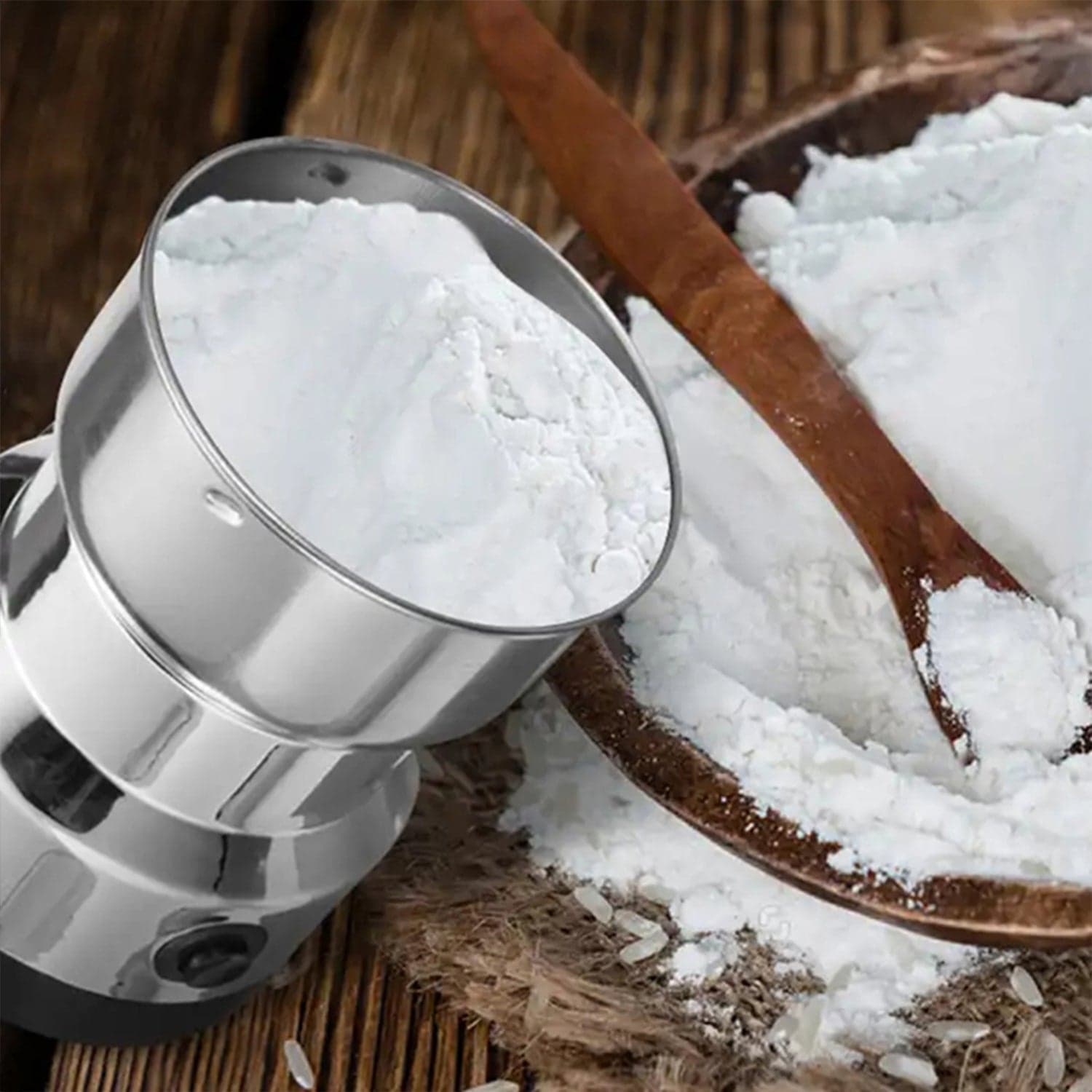 Multi-Functional Electric Stainless Steel Herbs Spices Nuts Grain Grinder With Stainless Steel Bowl thumbnail 8