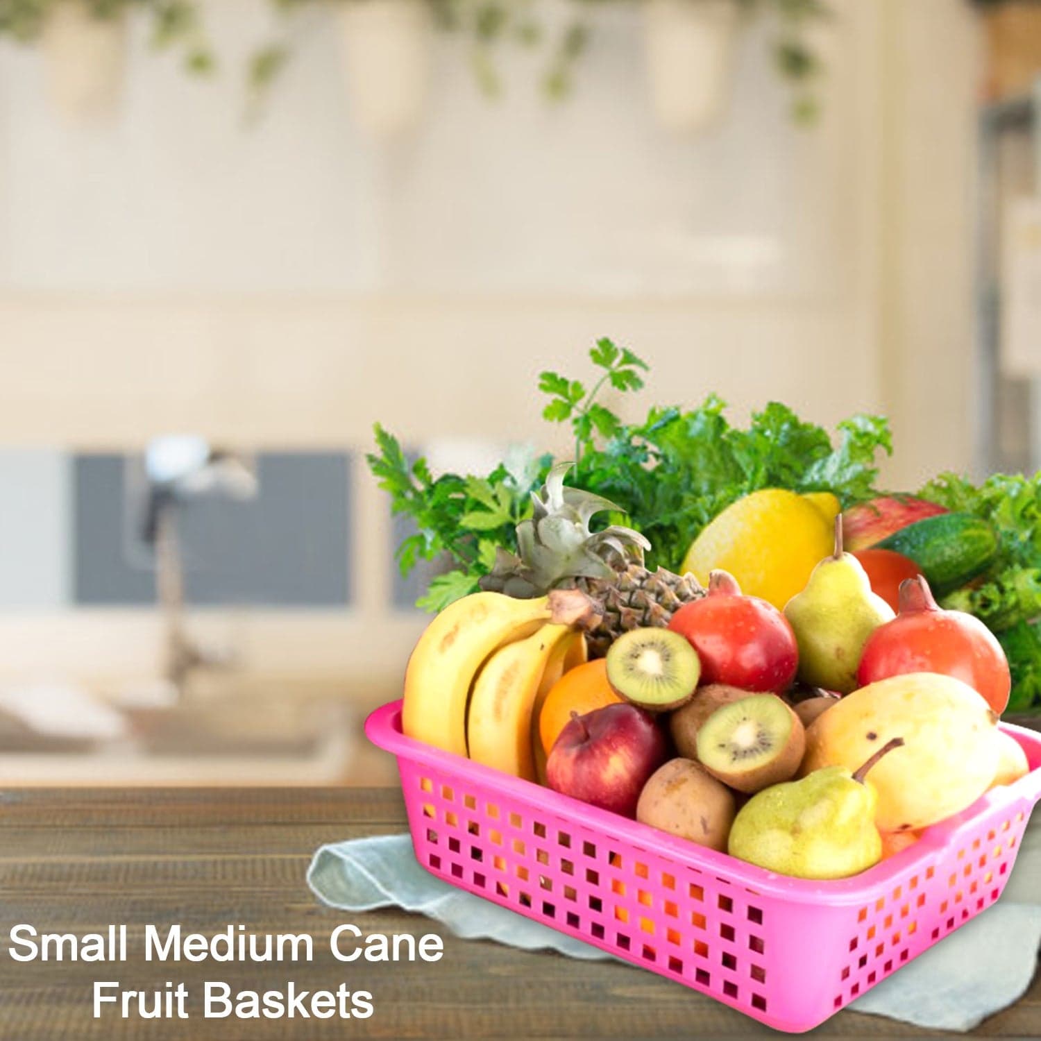Plastic Medium Size Cane Fruit Baskets thumbnail 3