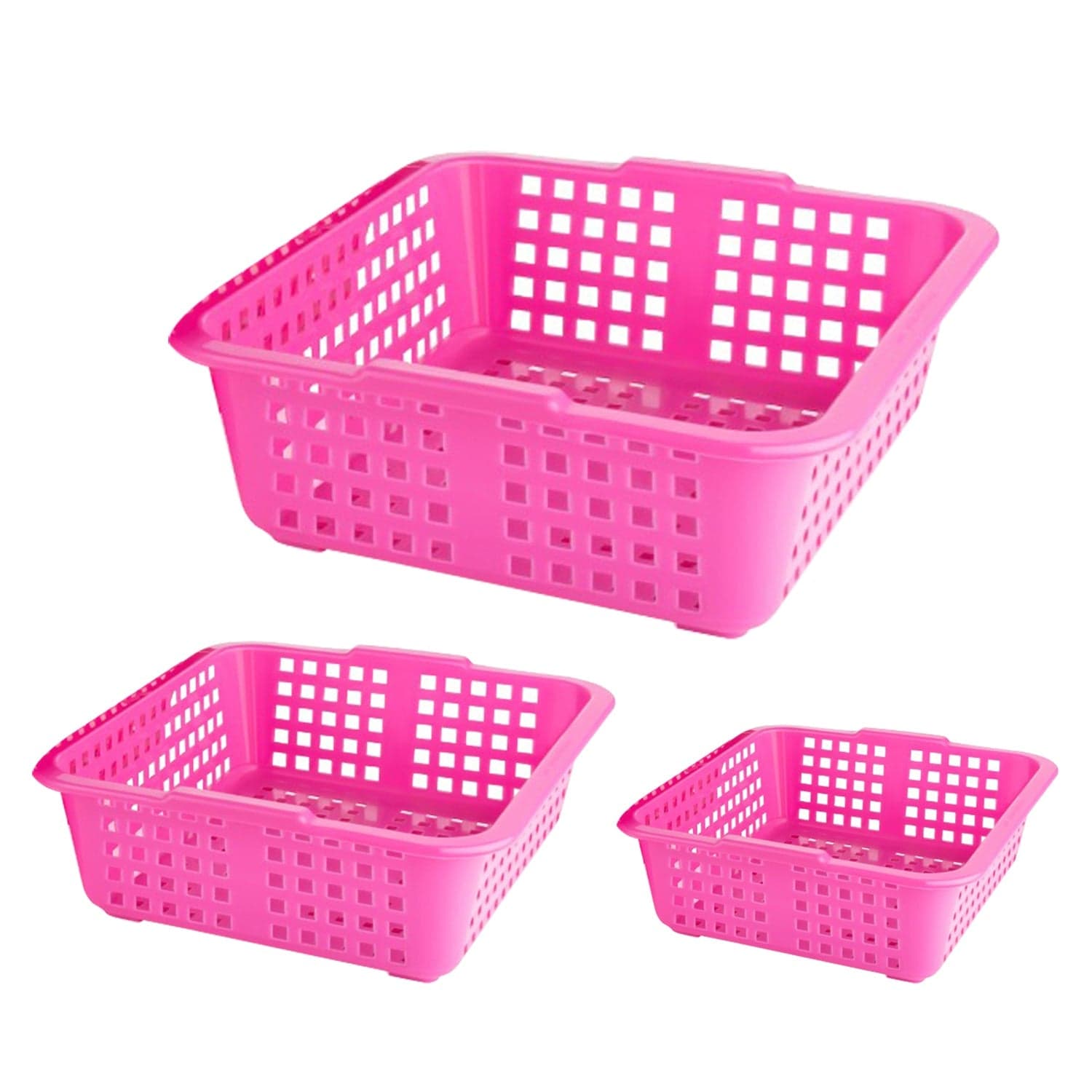 Plastic Multiple Size Cane Fruit Baskets (3 Size Large, Medium, Small) thumbnail 4