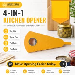 Stainless Steel Multipurpose Bottle & Can Opener the Easy-Grip Design