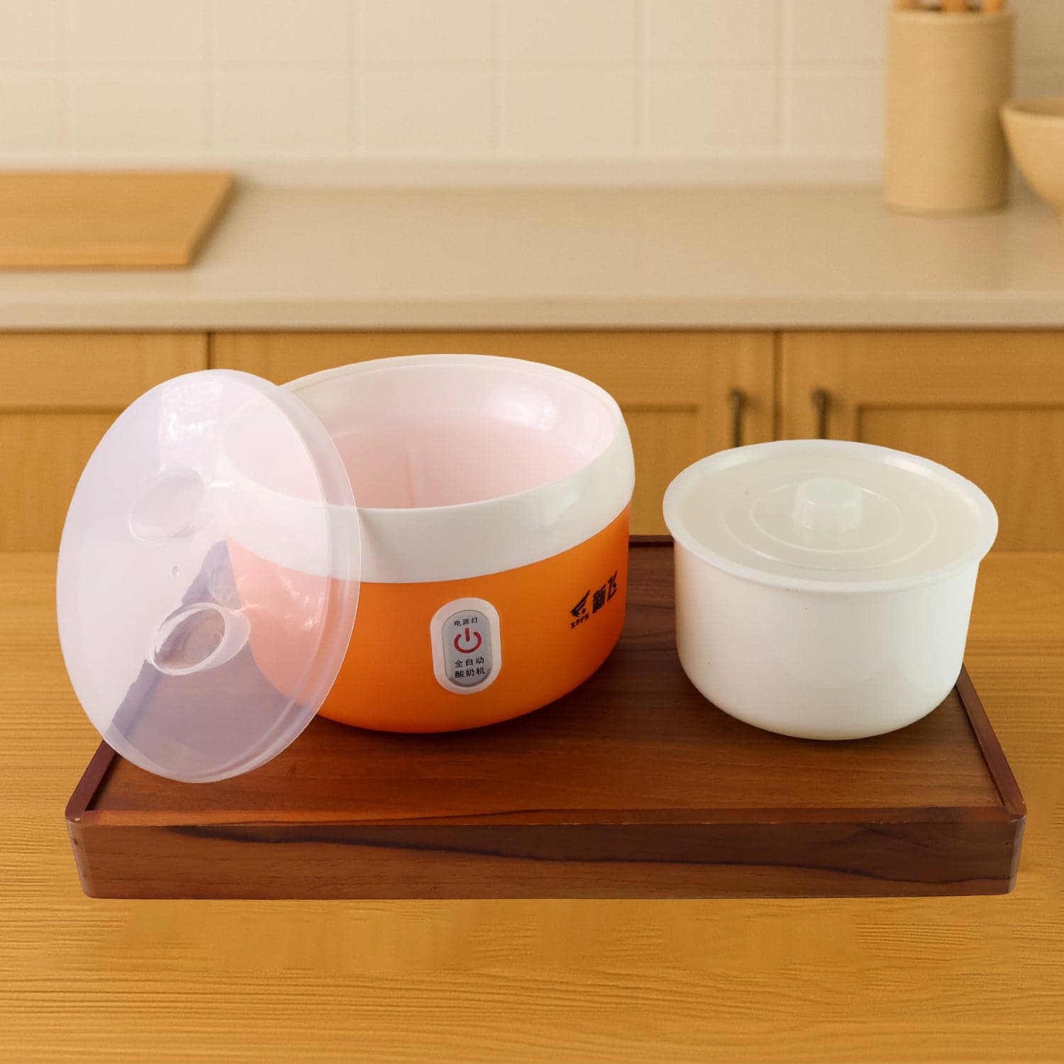 Orange Electronic Yogurt Maker, Automatic Yogurt Maker Machine 1L Yoghurt Plastic Container For Home Use thumbnail 4