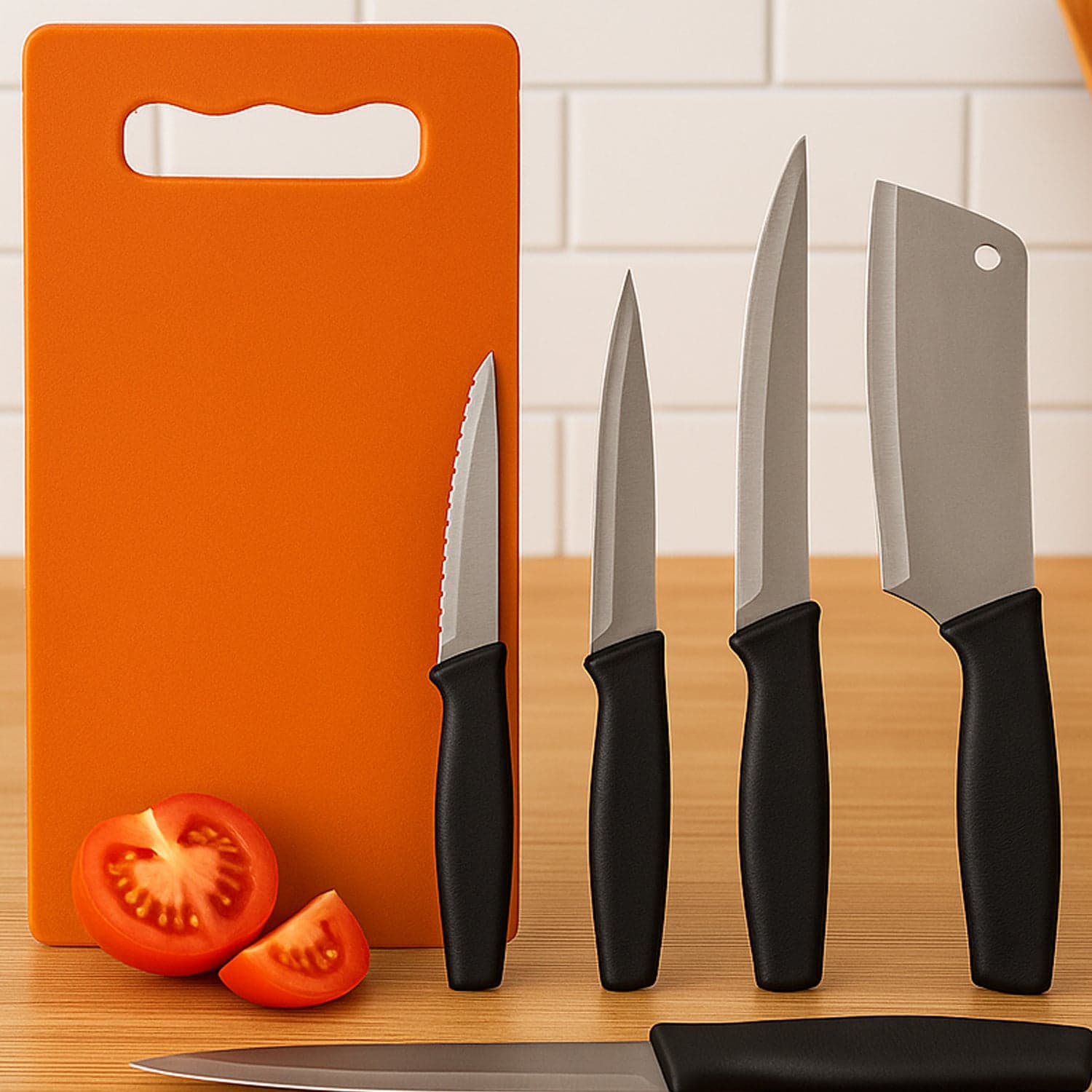 2572 Chopping Board With Knife Set Pack Of 5 thumbnail 7