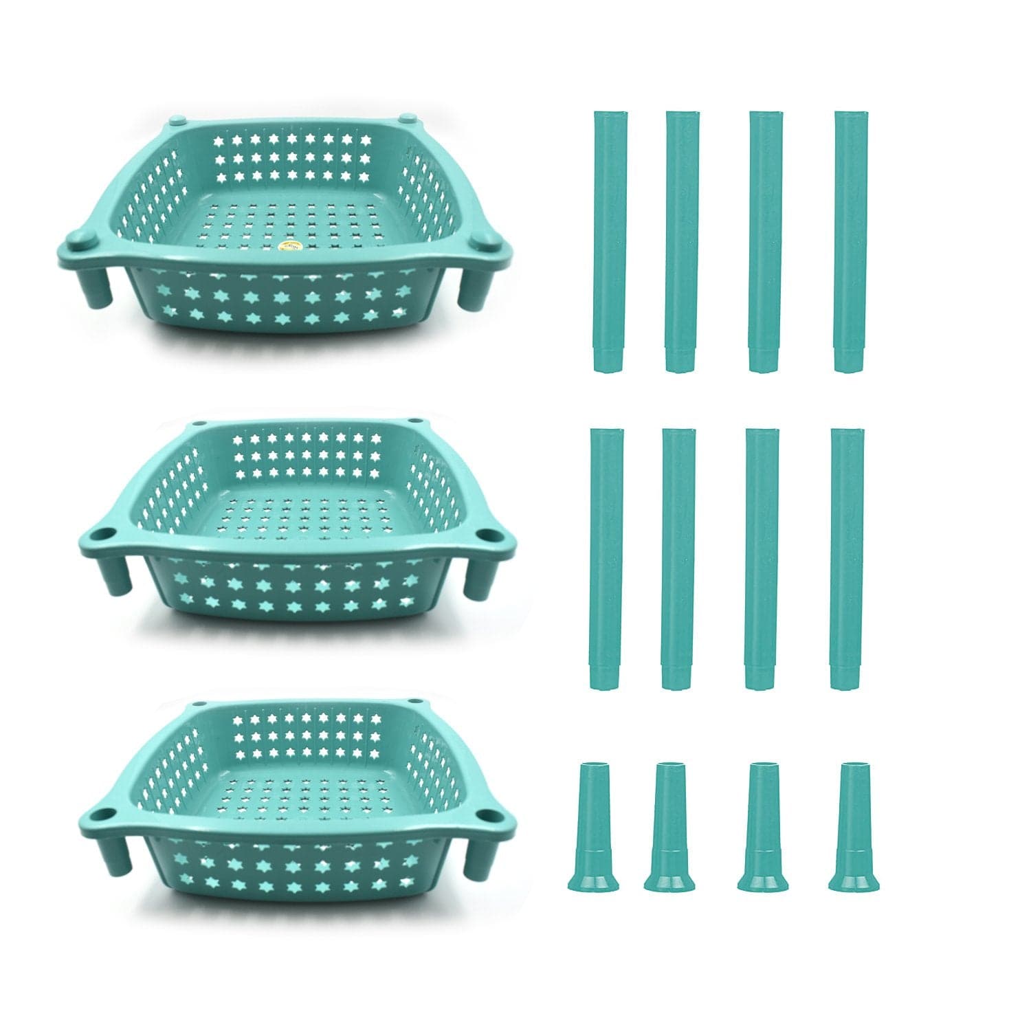 3 layer round Kitchen Trolley Basket ( MOQ :- 6 Pc) thumbnail 4
