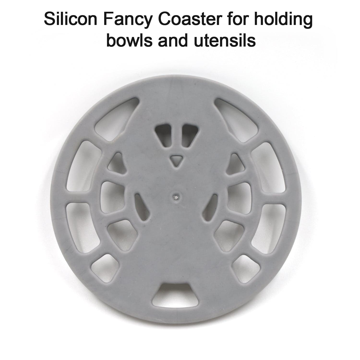 1Pc Silicone Fancy Coaster for holding bowls and utensils including all kitchen purposes. thumbnail 7