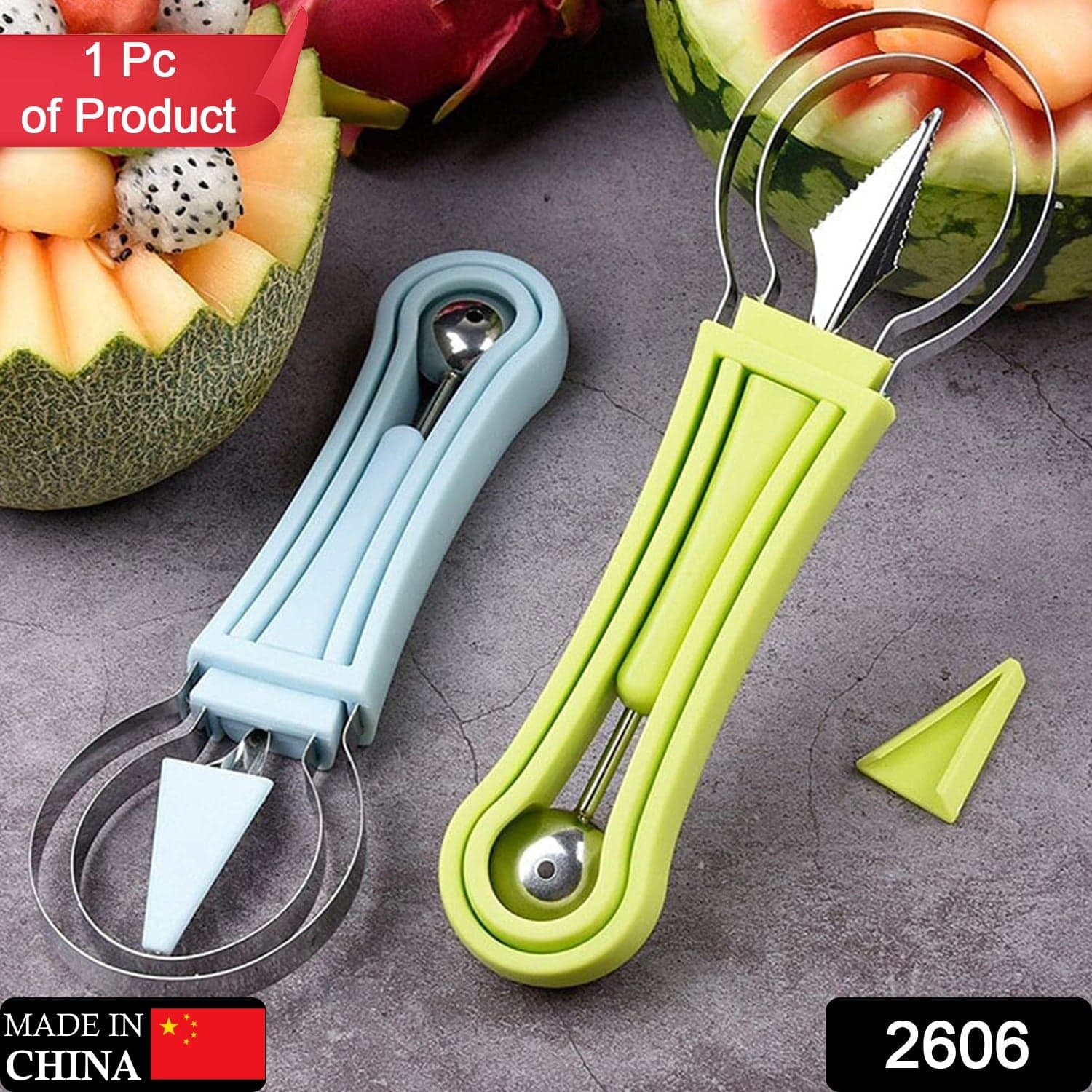 4-in-1 Stainless Steel Fruit Baller & Scooper thumbnail 2