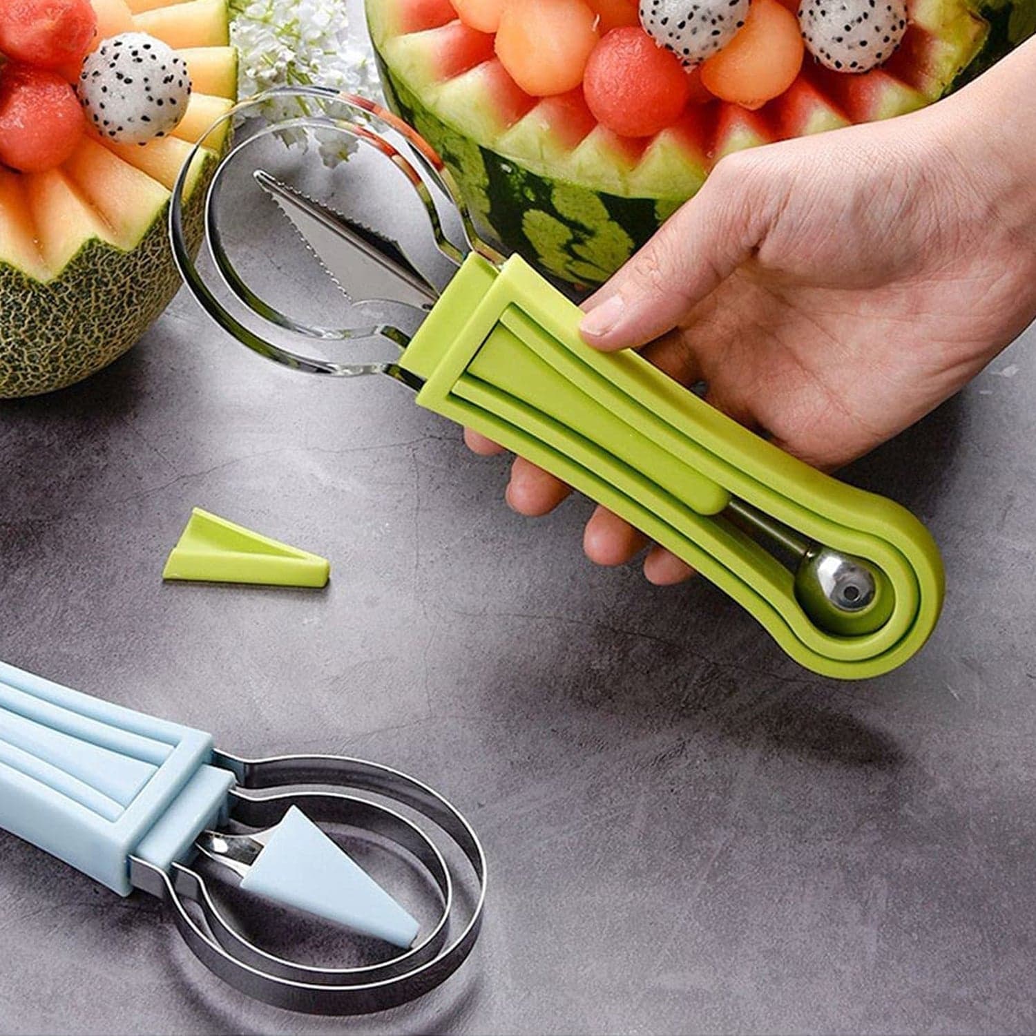 4-in-1 Stainless Steel Fruit Baller & Scooper thumbnail 5