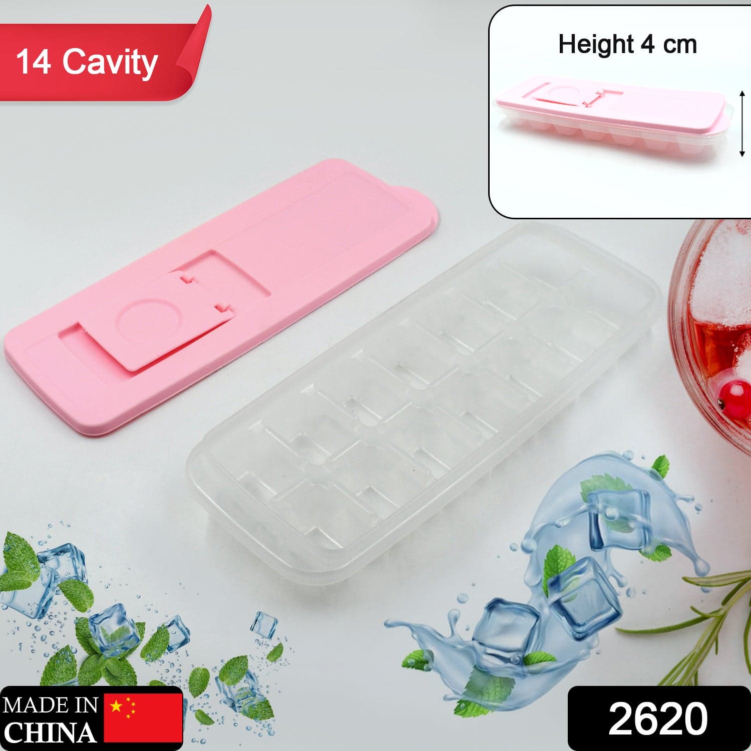 Ice Cube Trays Ice Tray Food Grade Flexible Silicone Ice Cube Tray Molds With Lids thumbnail 2