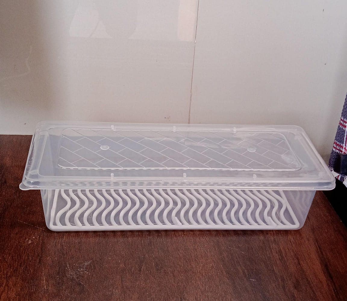 Food Storage Container with Removable Drain Plate and Lid, 1500 ml (Pack of 1 Pc) thumbnail 10