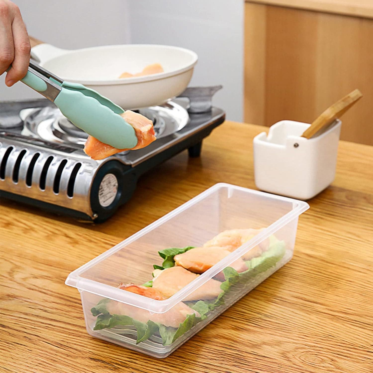 Food Storage Container with Removable Drain Plate and Lid, 1500 ml (Pack of 1 Pc) thumbnail 7