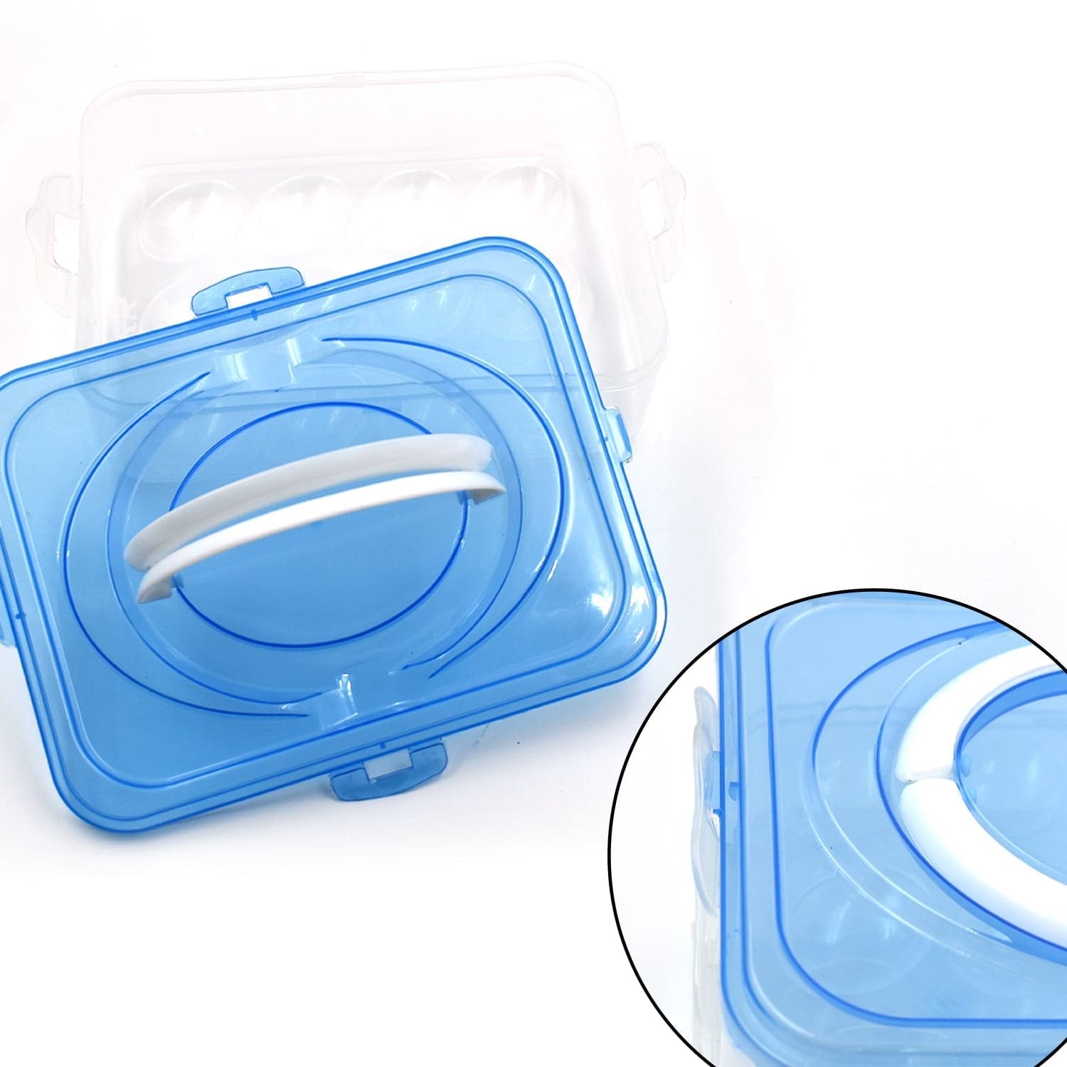 Plastic Kitchen Refrigerator Egg Storage 12 Grid 1 Layer Egg Container thumbnail 3