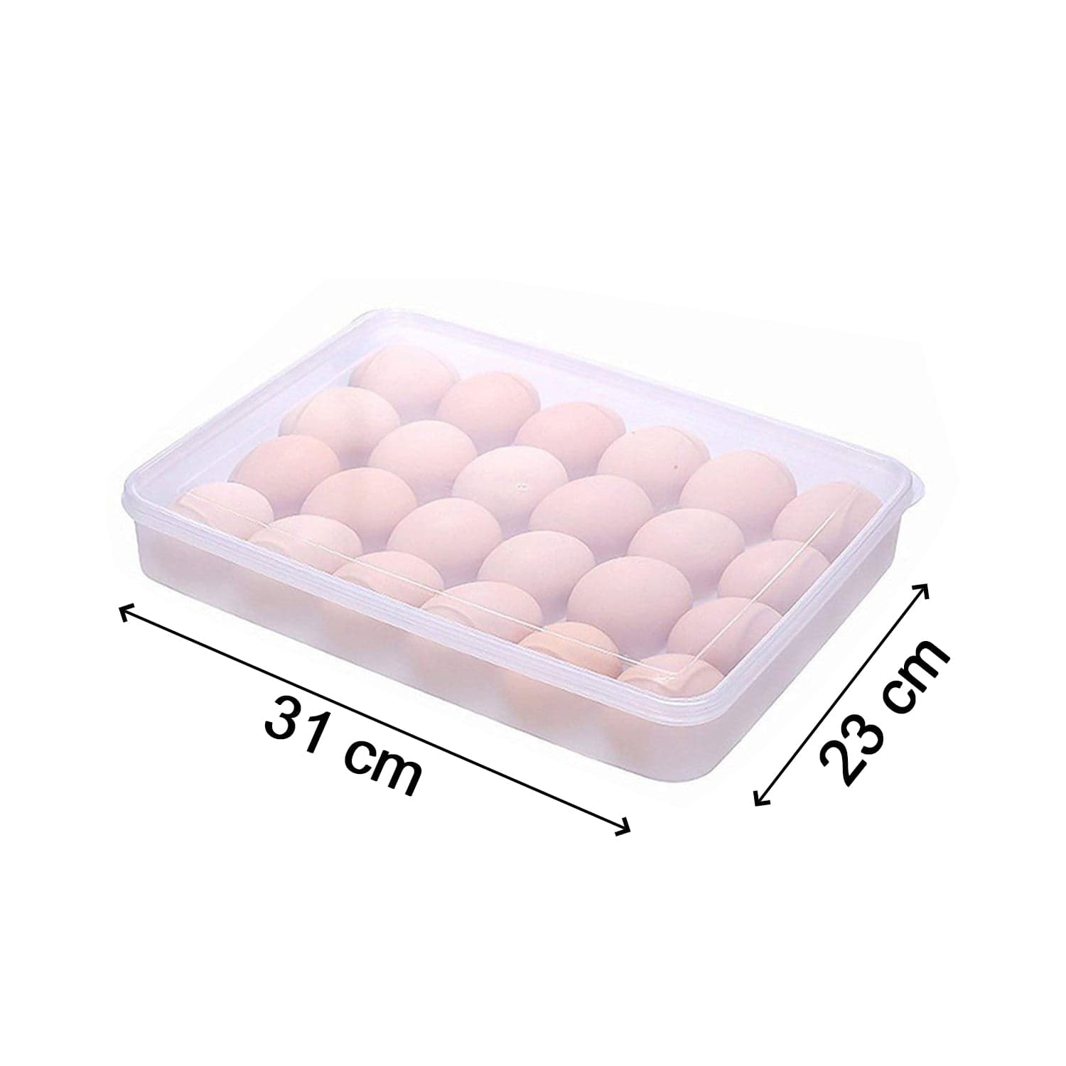 24 Grids Plastic Egg Box Container Holder Tray for Fridge with Lid for 2 Dozen Egg Tray thumbnail 5