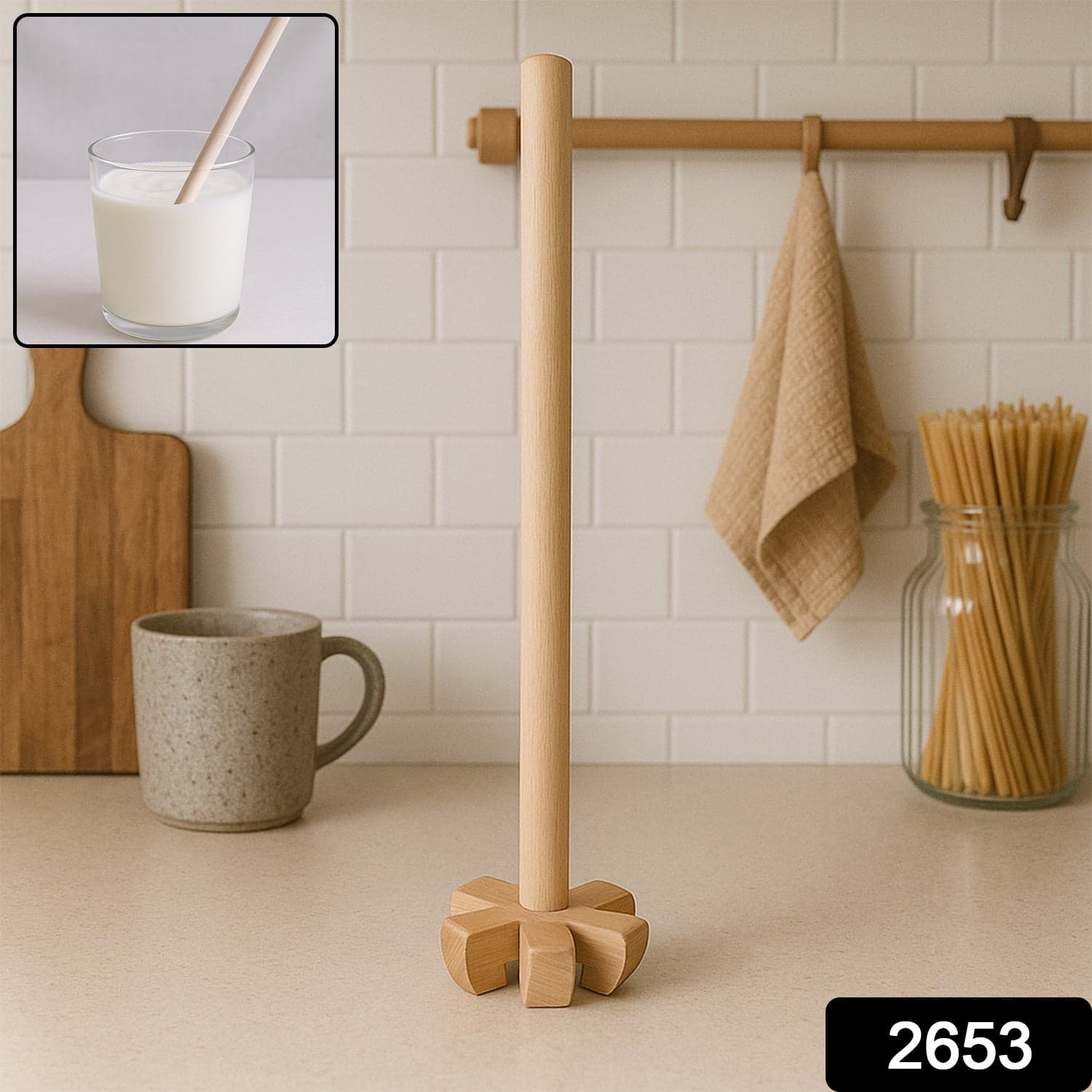 Wooden blender for all kitchen purposes. thumbnail 2