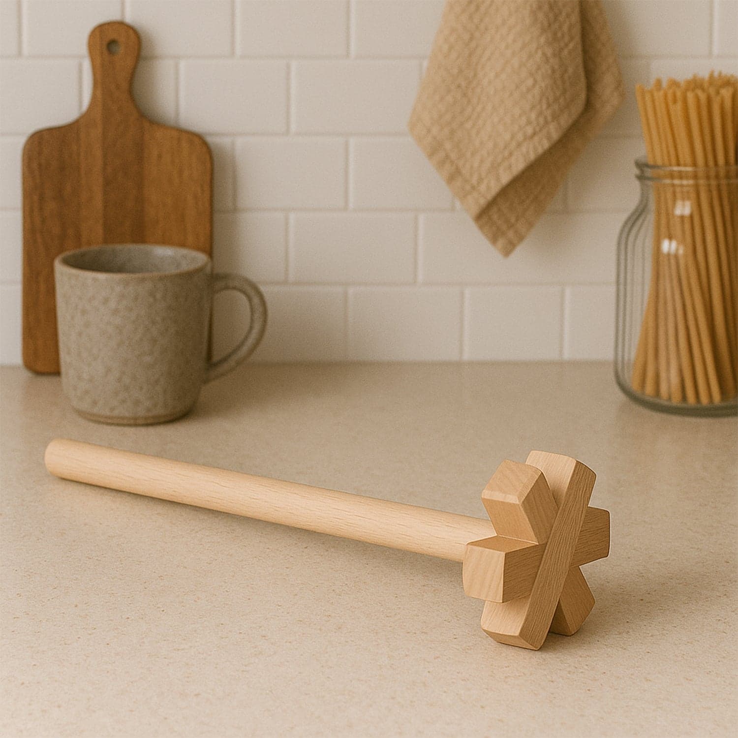 Wooden blender for all kitchen purposes. thumbnail 3
