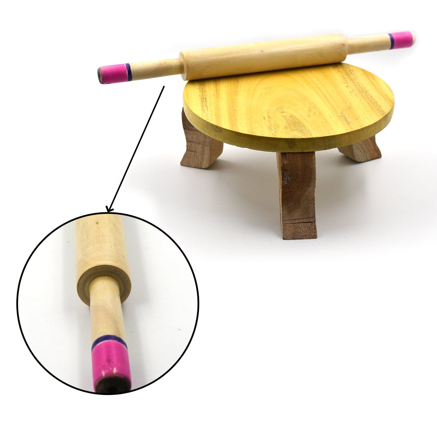 Wooden Roti Maker Belan Used for Home Purposes Including Making Rotis Etc. (Belan Only) thumbnail 4