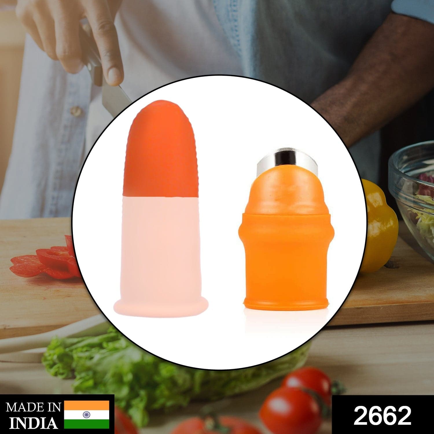 Vegetable Thumb Cutter and tool with effective sharp cutting blade system thumbnail 2