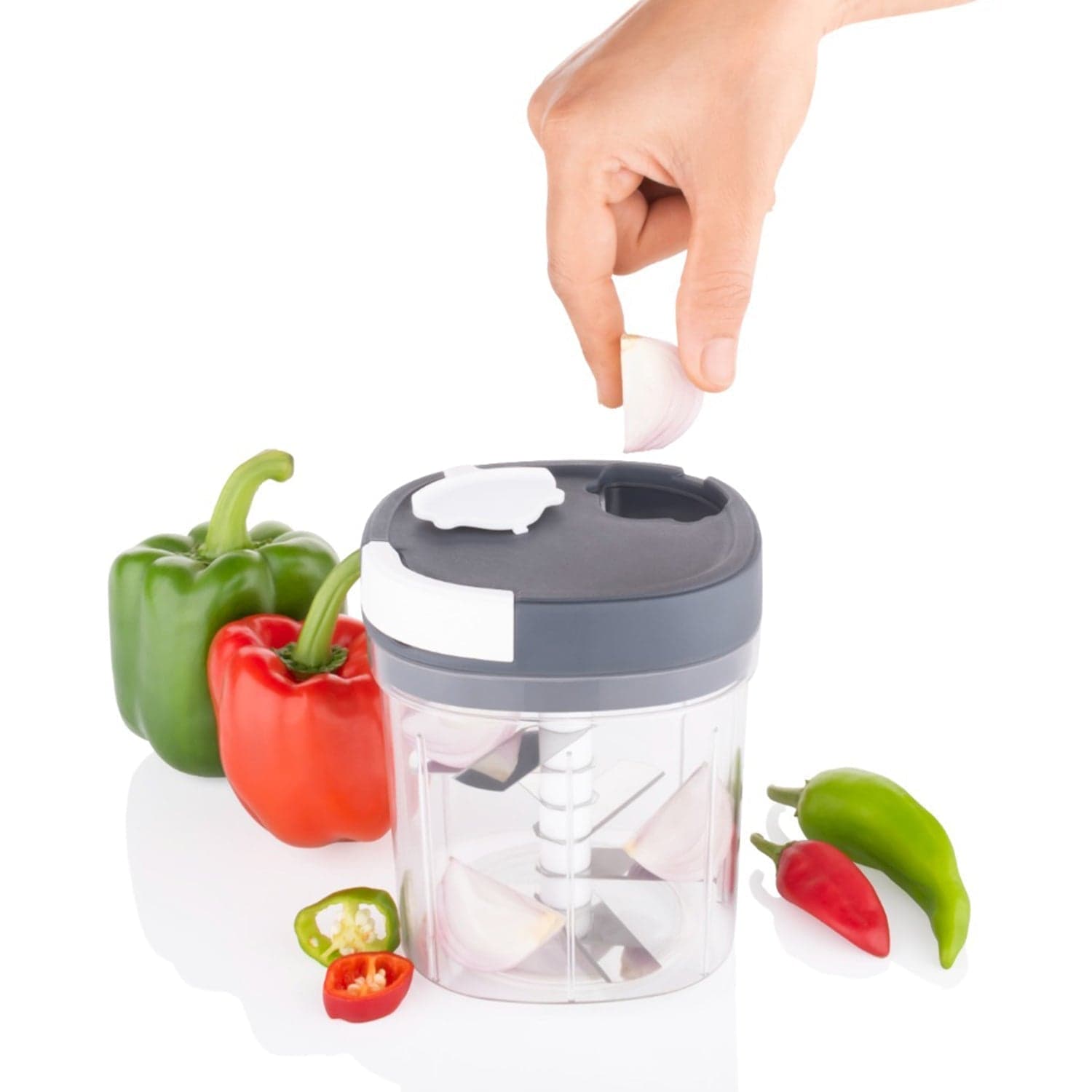 2 in 1 Handy Chopper & Slicer for Fruits, Veggies & Cheese thumbnail 3