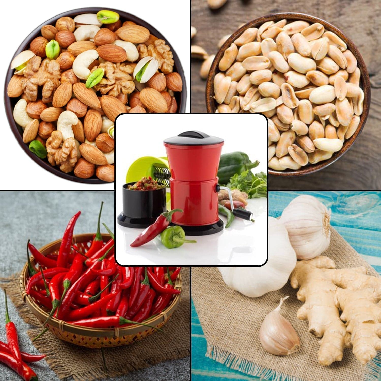 Round Chilly Cutter and grinder tool with effective sharp chopping and cutting blade system. thumbnail 3