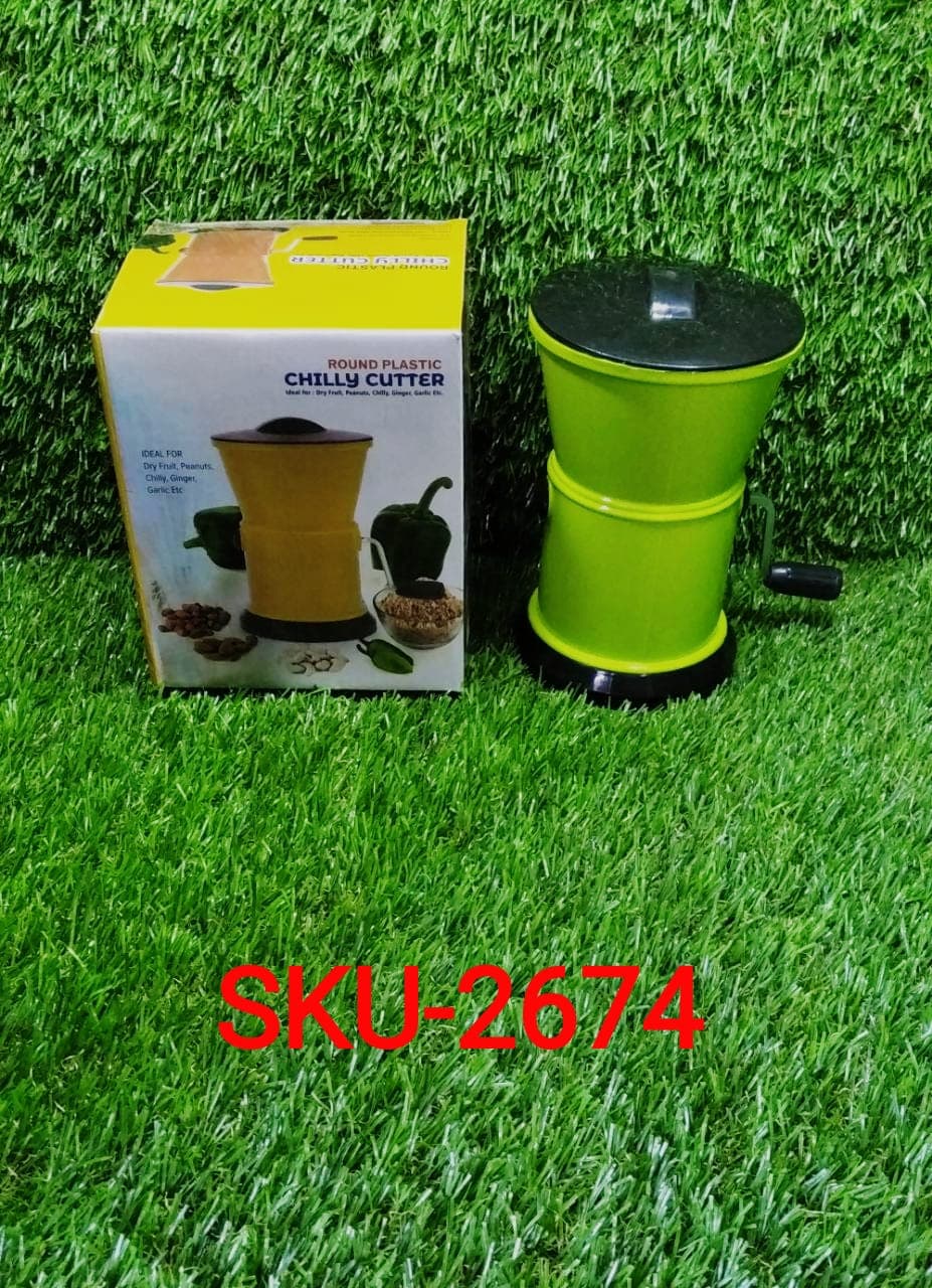 Round Chilly Cutter and grinder tool with effective sharp chopping and cutting blade system. thumbnail 8