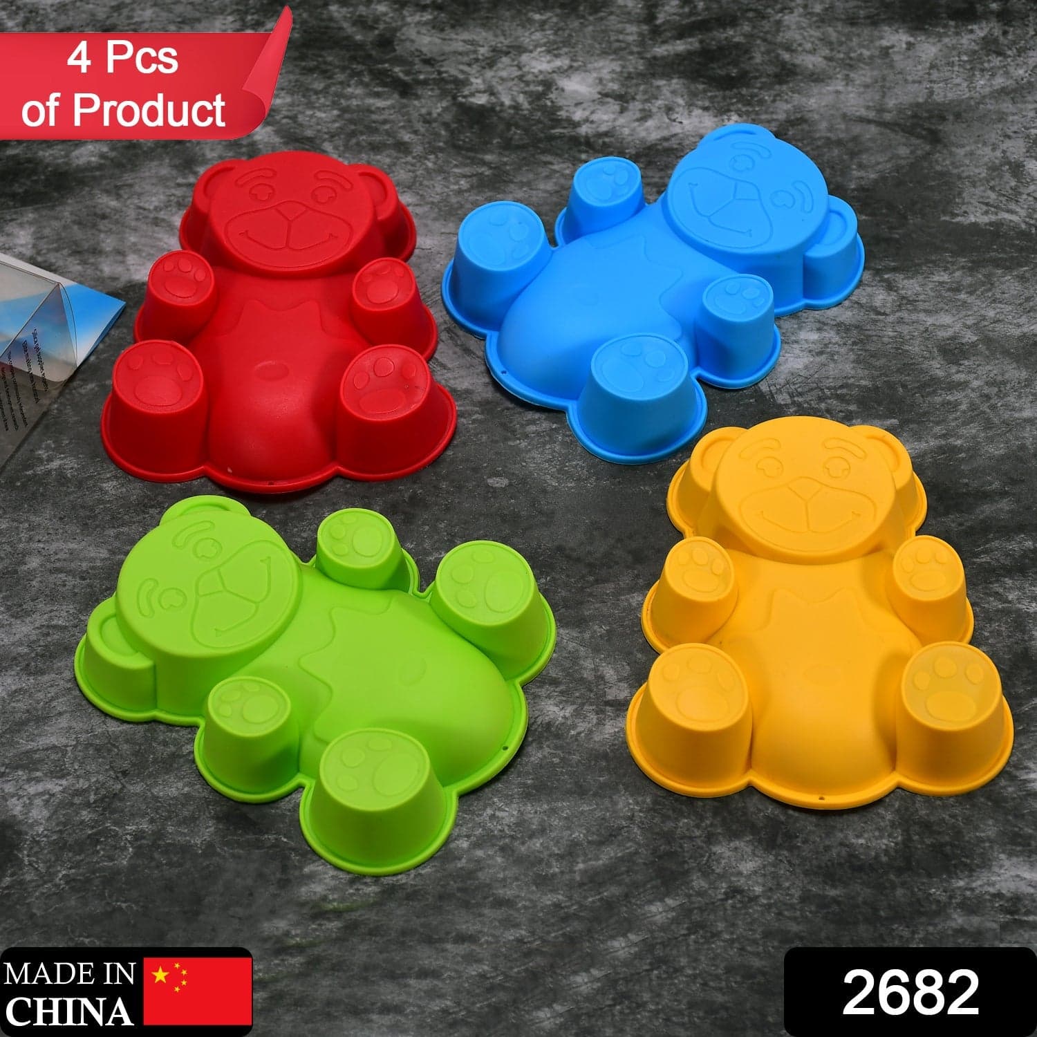 Set of 4 Silicone Animal Moulds for Cake, Chocolate, Soap & Candle Making, Diwali thumbnail 2