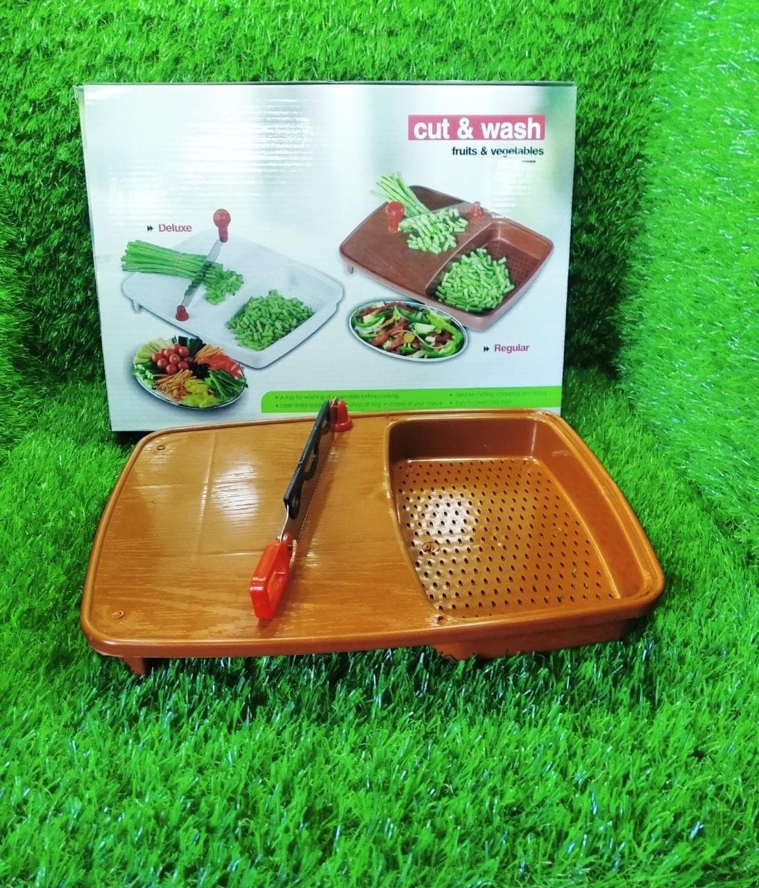 Cut & Wash Box & Tray of Versatile Kitchen Tool for Fruits & Vegetables thumbnail 12