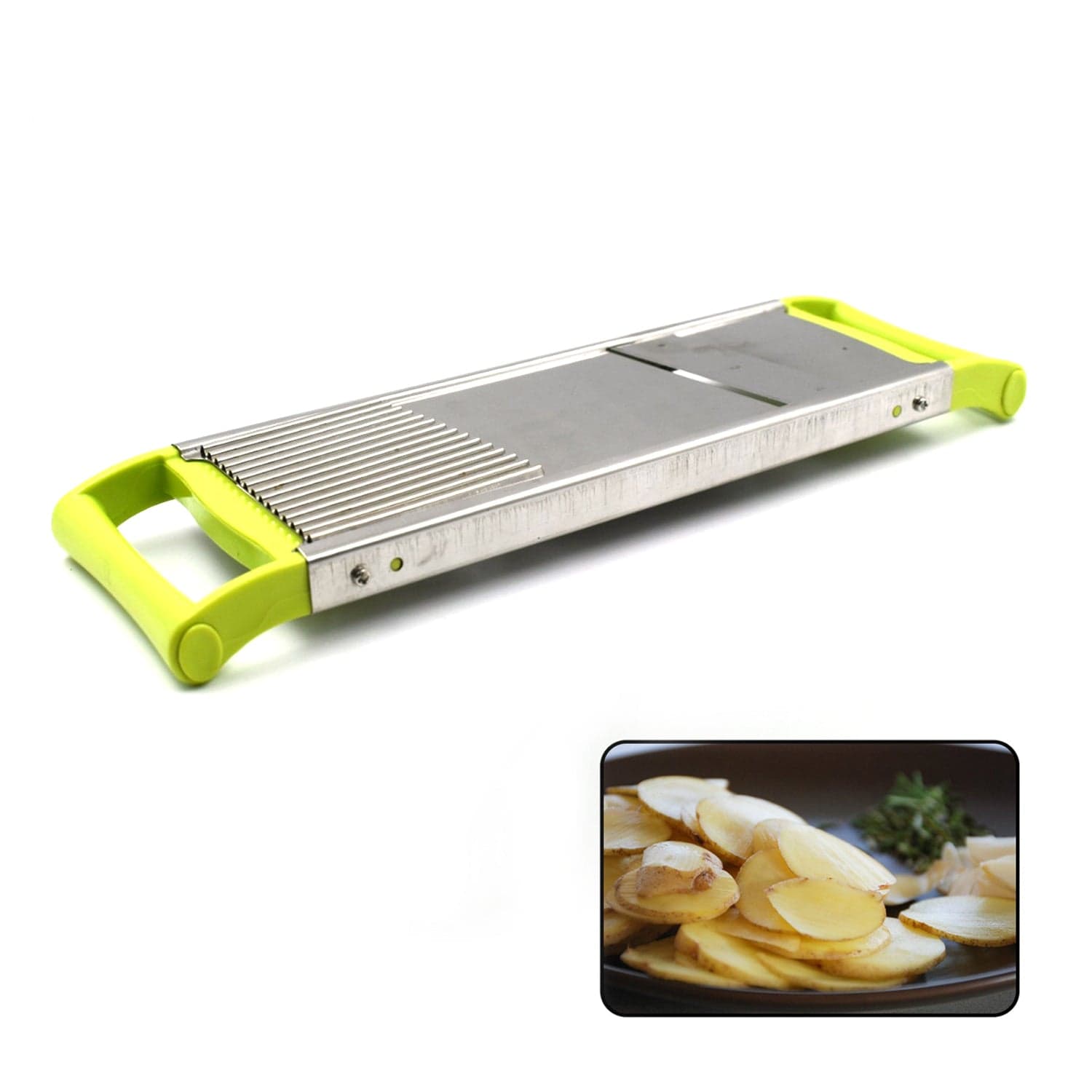 2 in 1 Potato Slicer used in all kinds of household kitchen purposes for cutting and slicing of potatoes. thumbnail 9