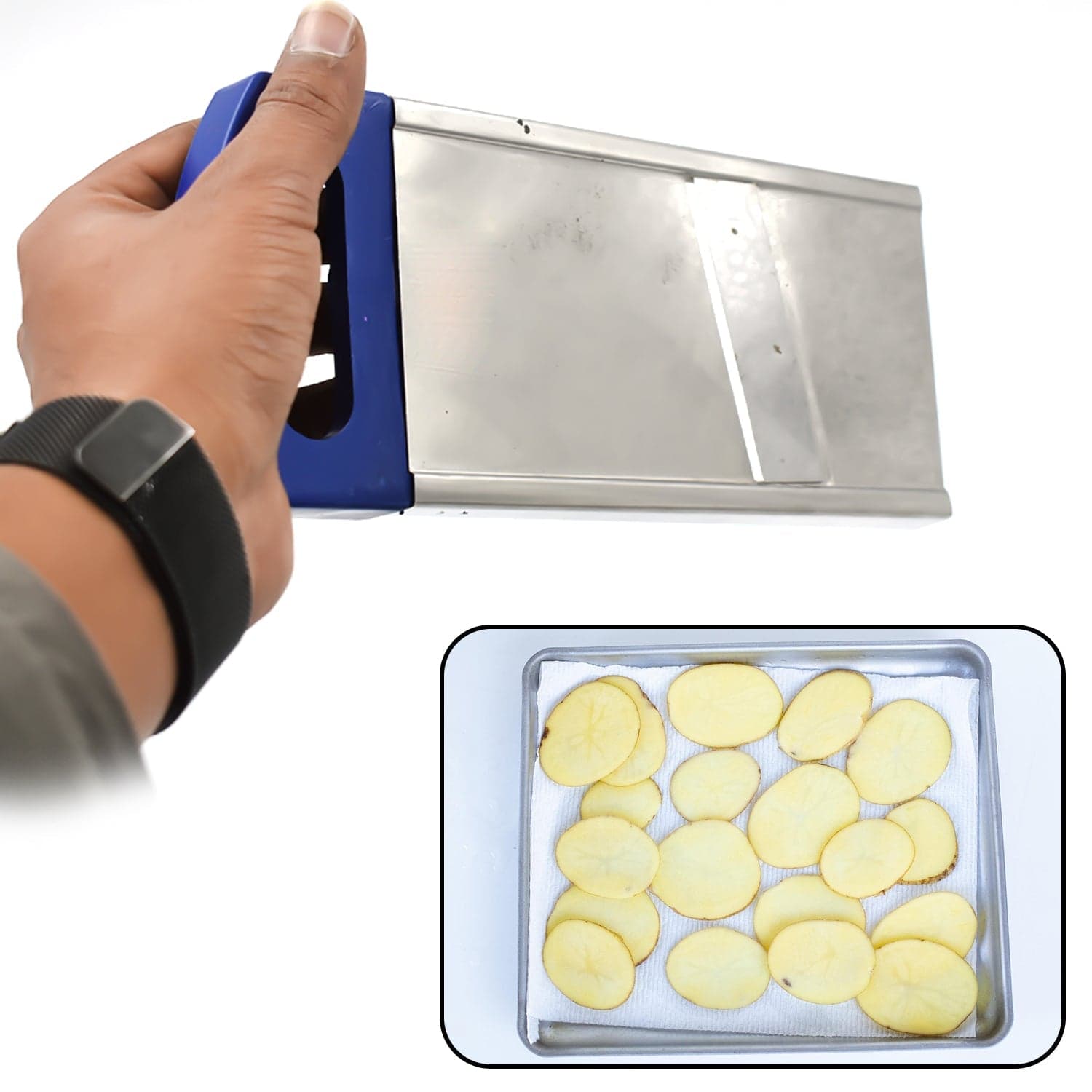 Plain Potato Slicer of Essential Kitchen Tool for Effortless Potato Cutting & Slicing thumbnail 7