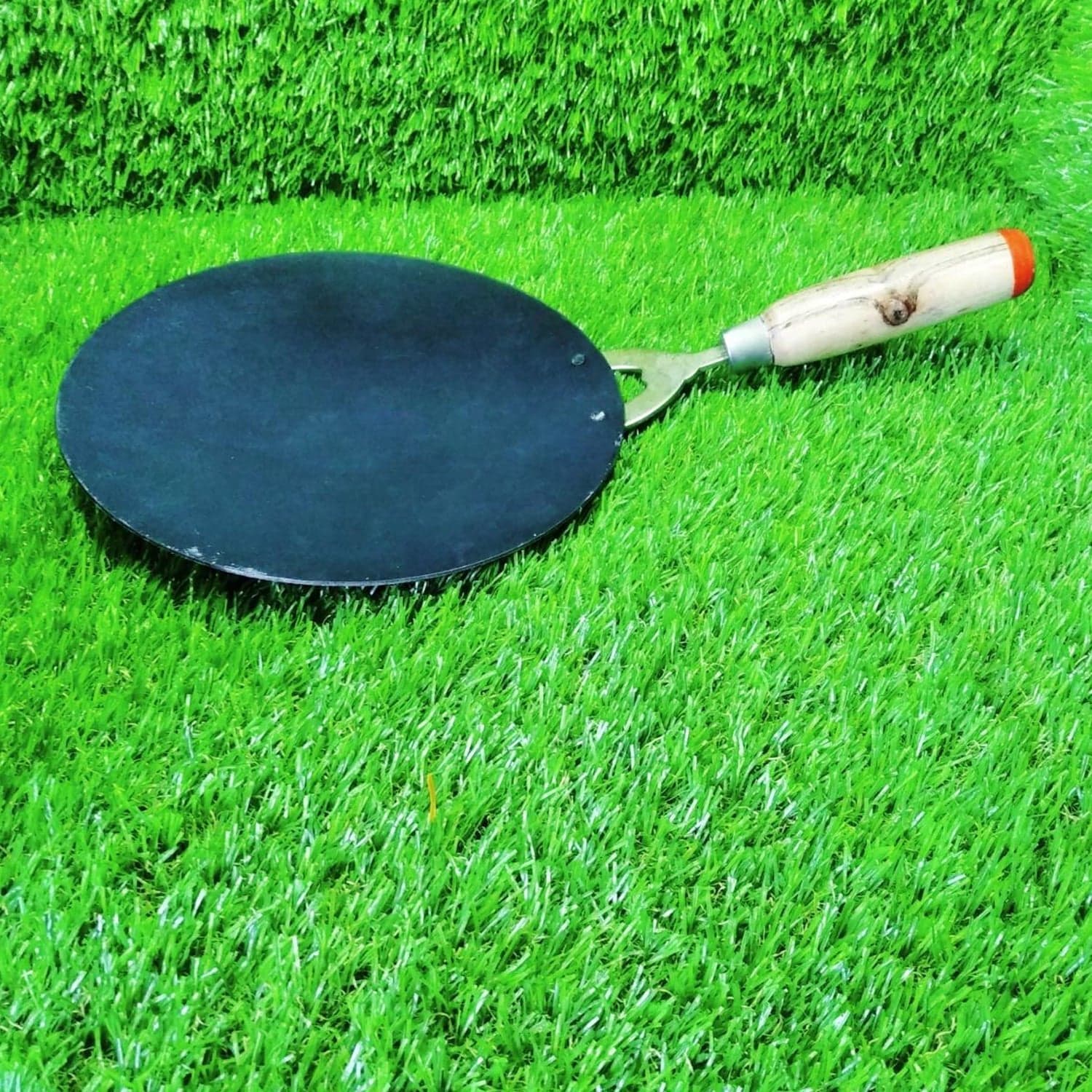 Wooden Handle Roti Tawa used in all household and kitchen purposes for making rotis and parathas nonstick tawa etc. thumbnail 14