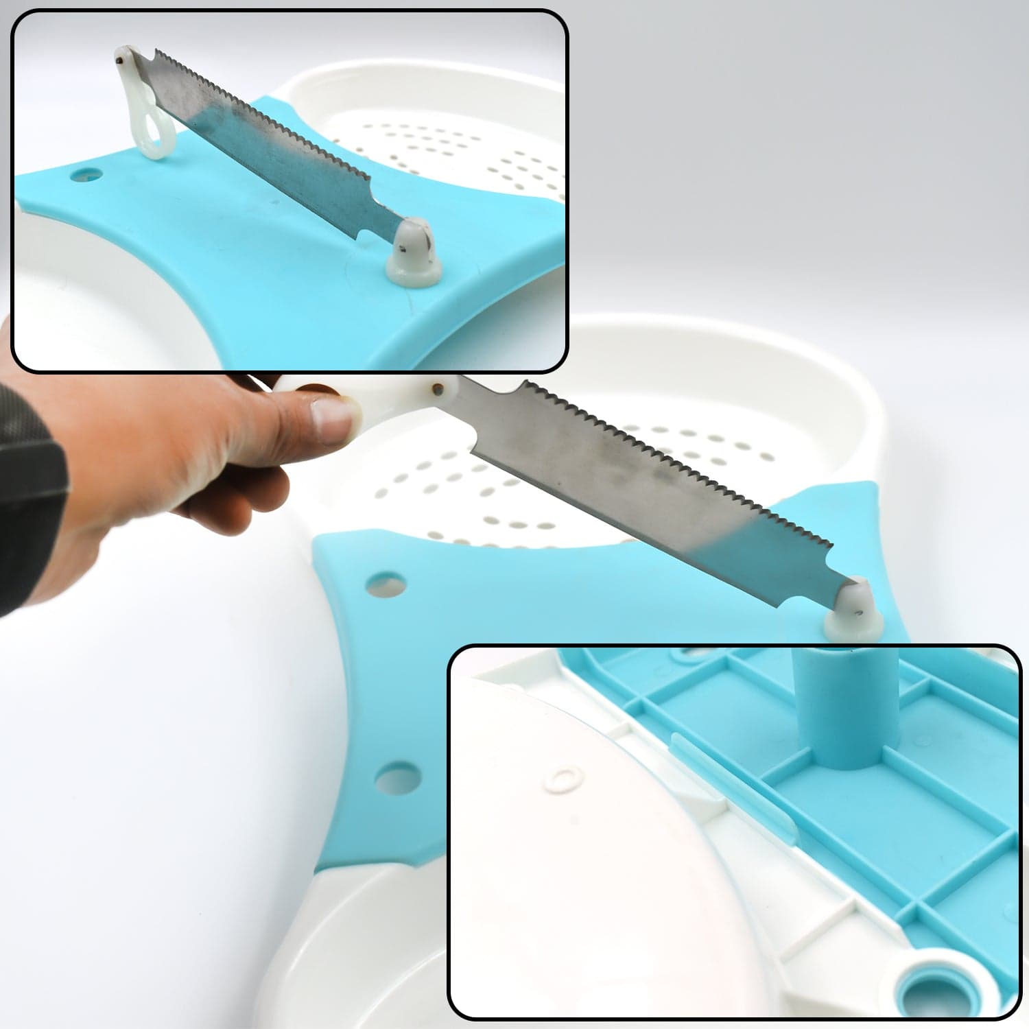 Adjustable Cut N Wash used in all kinds of household and kitchen purposes for cutting and washing simultaneously of vegetables and fruits etc. thumbnail 7