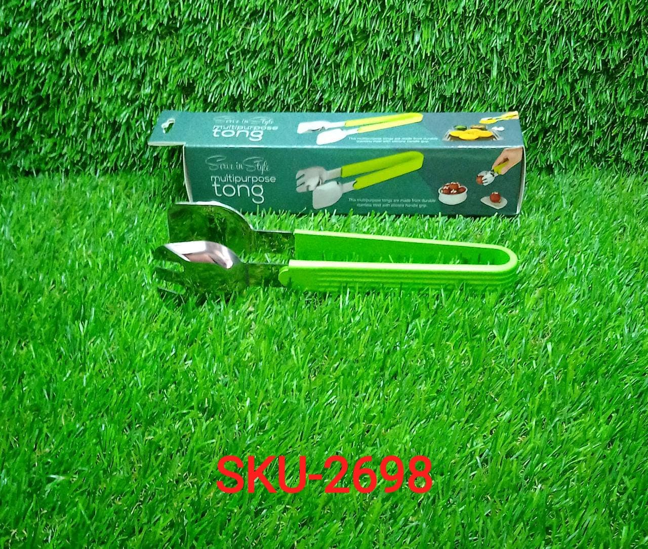 Multi-Purpose Salad Tongs for Kitchen & Household (Grabber, Durable) thumbnail 9