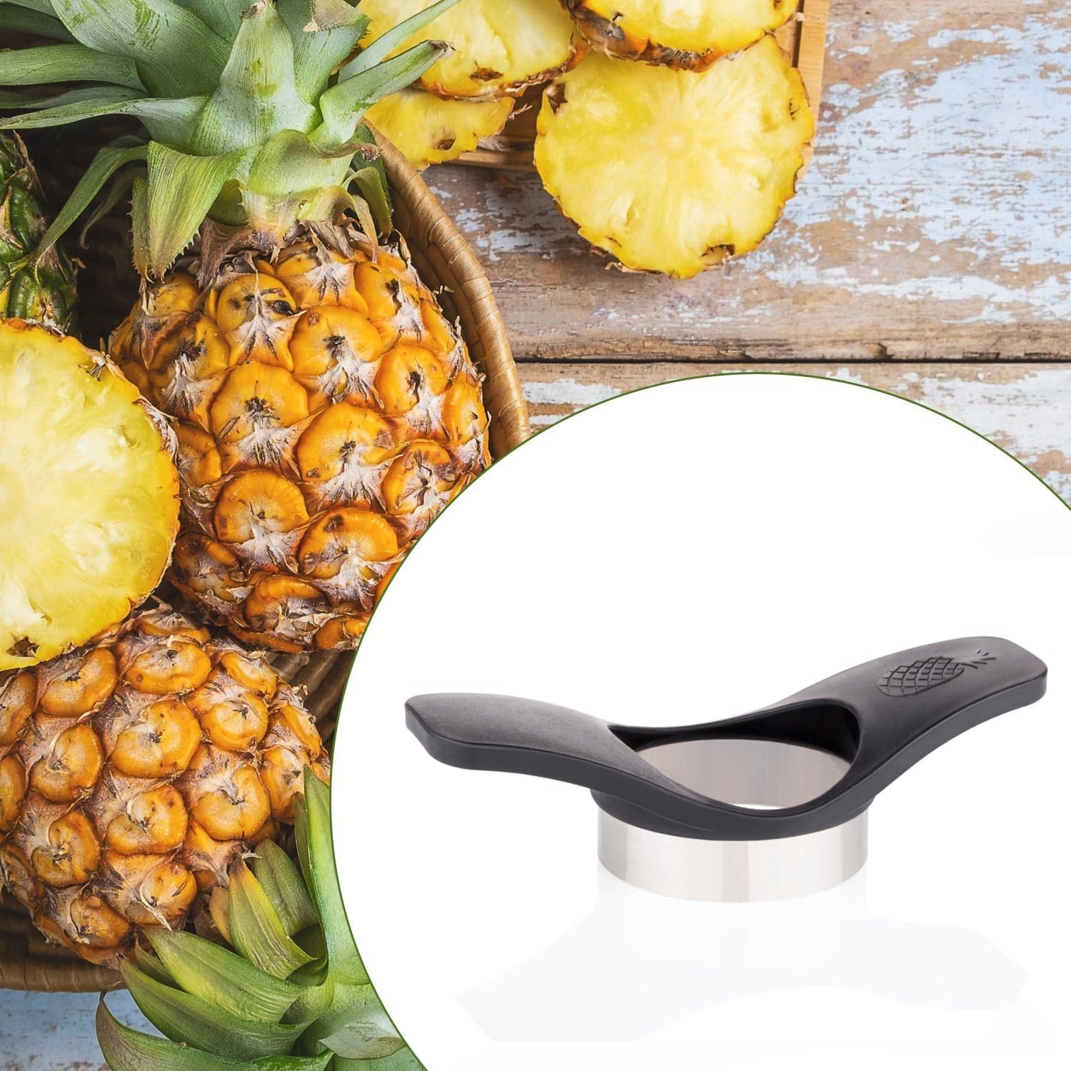 Pineapple Cutter used in all kinds of household and kitchen purposes for cutting pineapples into fine slices. thumbnail 1