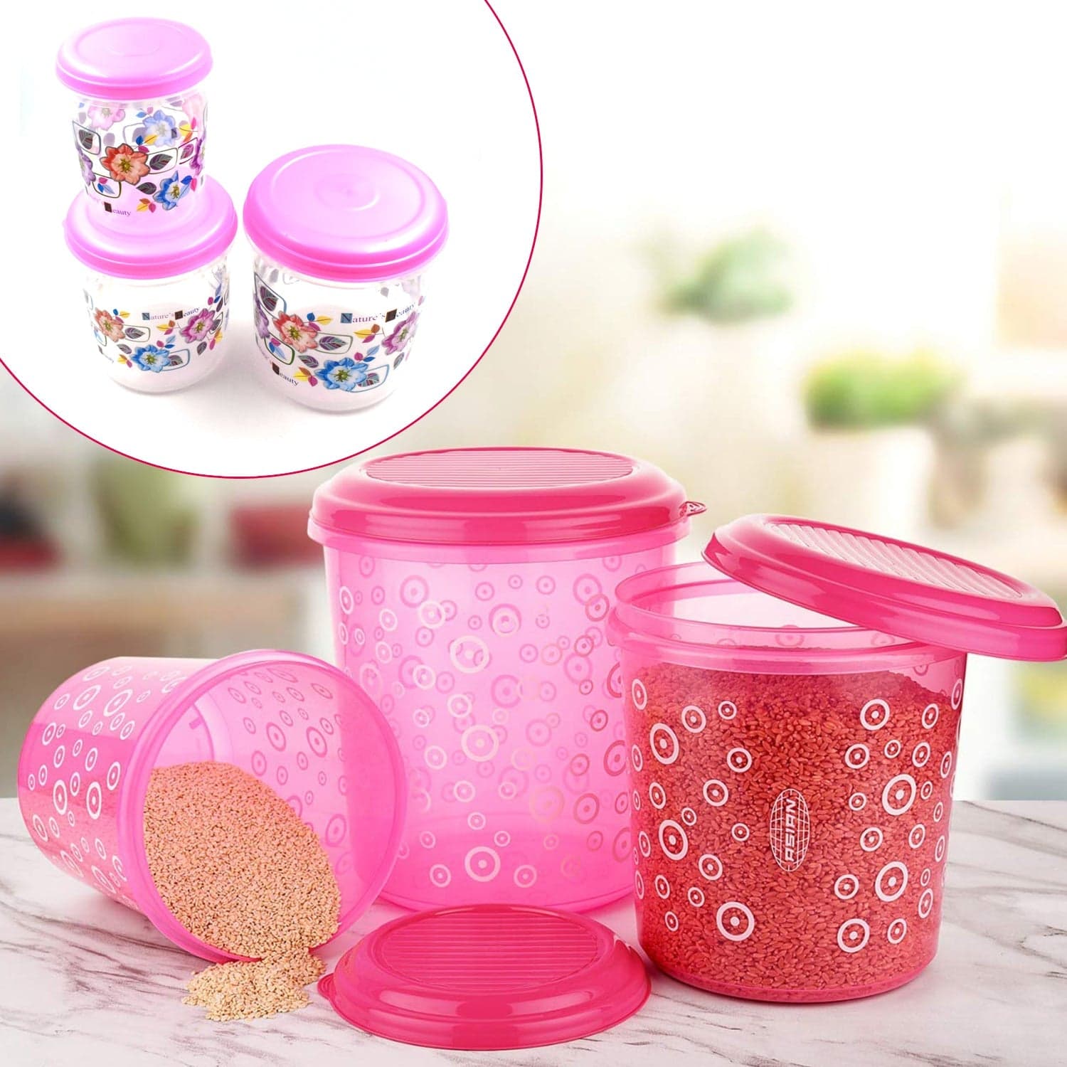 3 Pc Storage Container used in all kinds of places including household and offices for storing stuffs and items etc. thumbnail 9