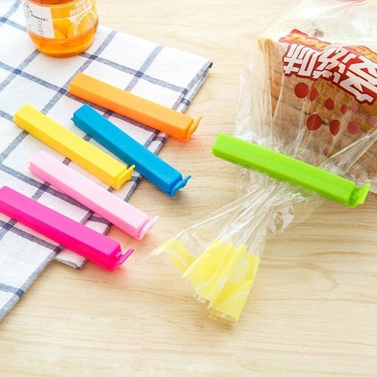 100 Pc Food Sealing Clip used in all kinds of household and official kitchen places for sealing and covering packed food stuff and items. thumbnail 10
