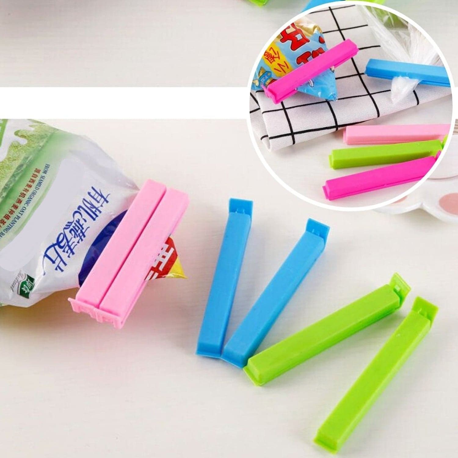 100 Pc Food Sealing Clip used in all kinds of household and official kitchen places for sealing and covering packed food stuff and items. thumbnail 3