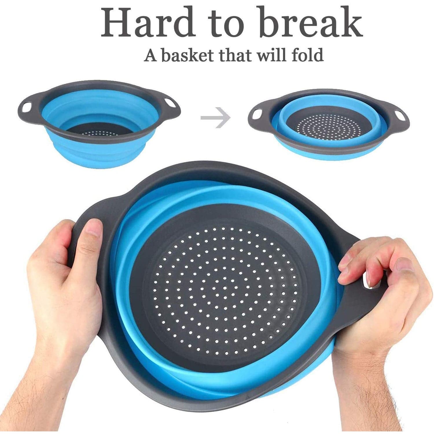 Round Sili Strain used in all kinds of household and official kitchen purposes as a Foldable utensil. thumbnail 5