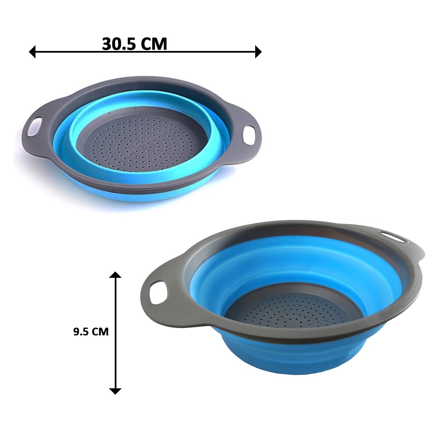 Round Sili Strain used in all kinds of household and official kitchen purposes as a Foldable utensil. thumbnail 7