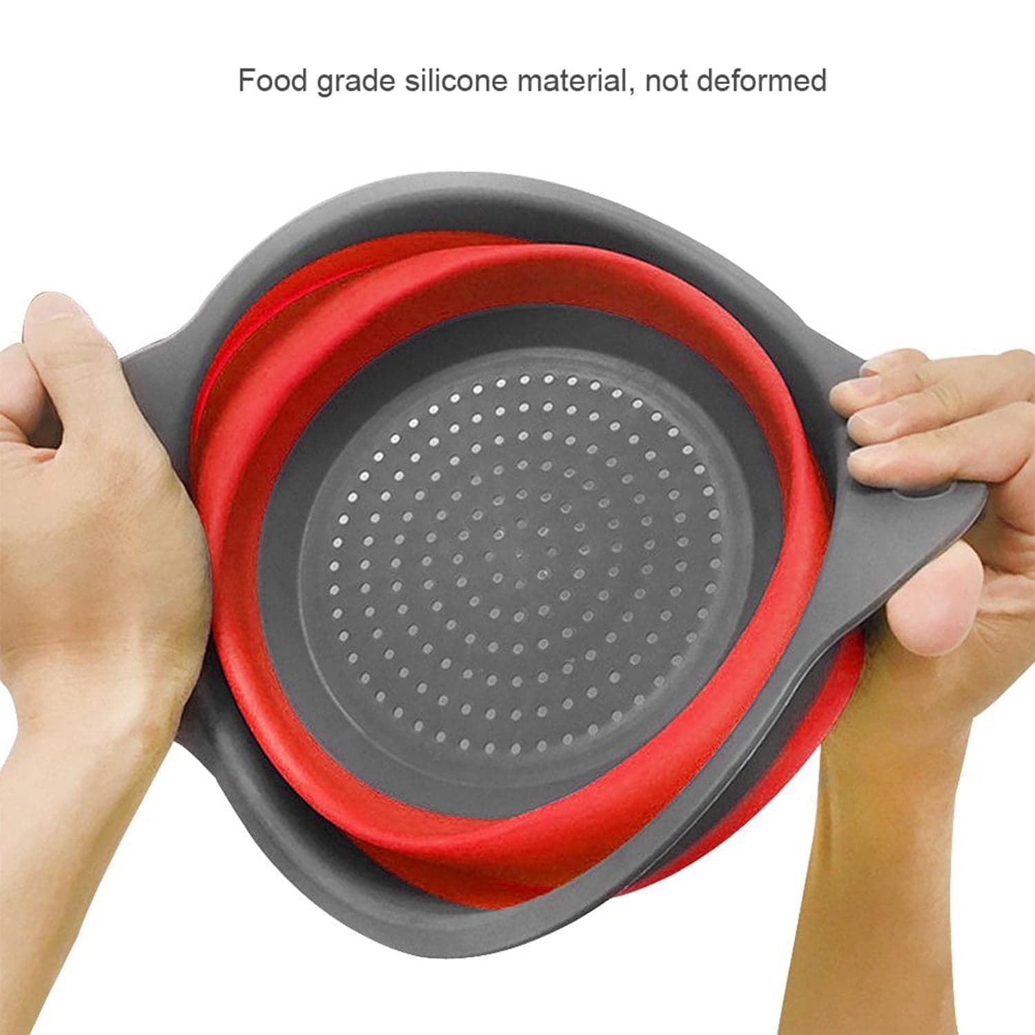Round Sili Strain used in all kinds of household and official kitchen purposes as a Foldable utensil. thumbnail 9