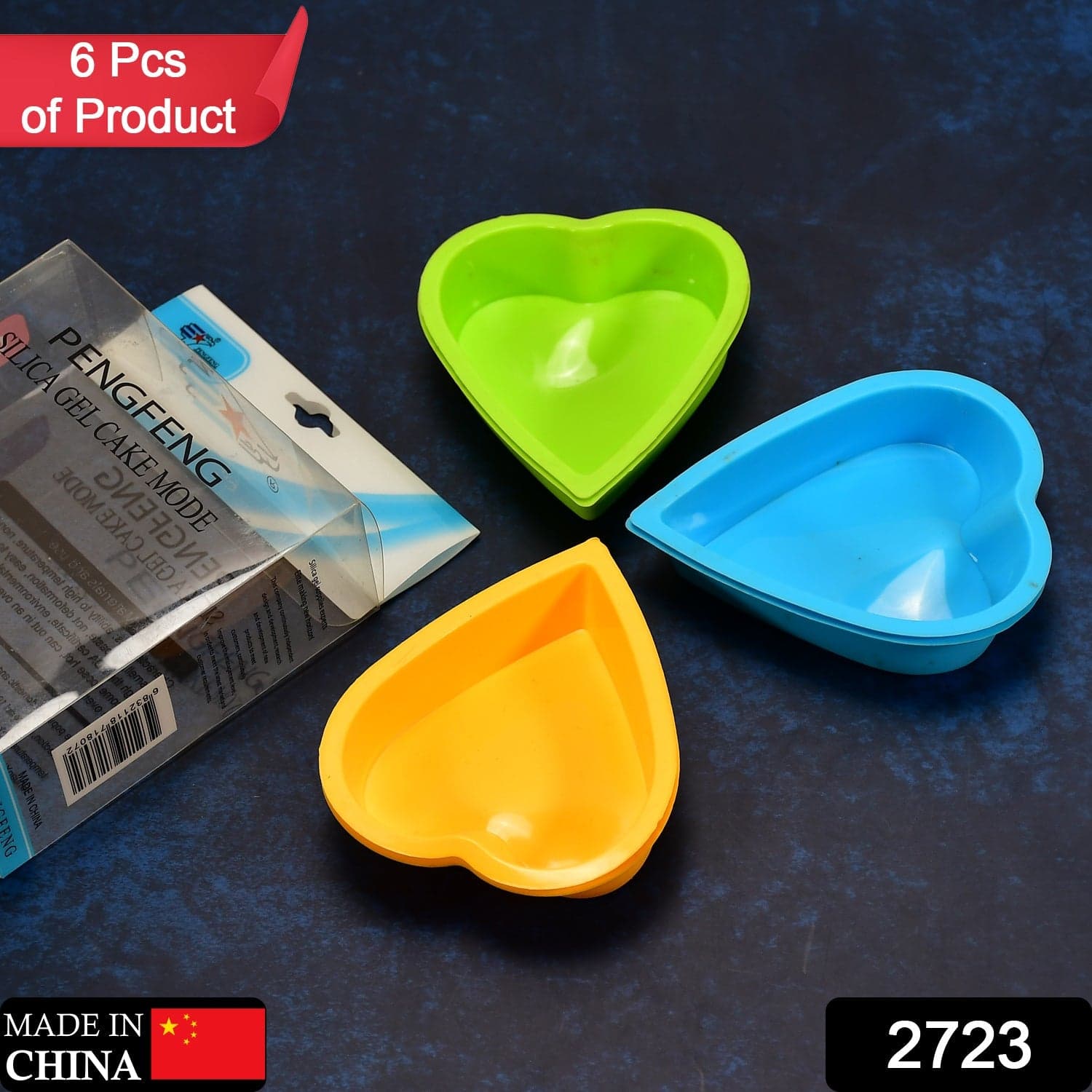 Heart-shaped Mold Silicone Mold Cake Mold Cake Tools Baking Tools Bakeware Cake Tool (pack of 6) thumbnail 2