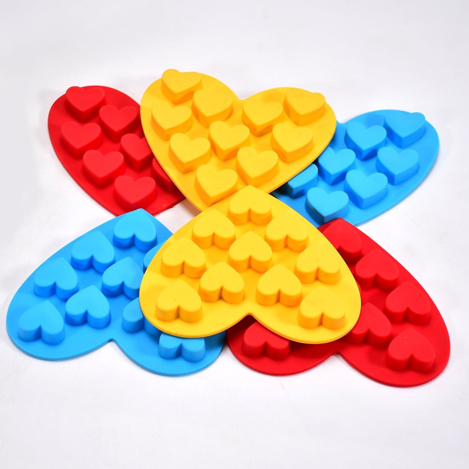 Silicon 10 Cavity Heart Shape Design Chocolate Mould Ice, Jelly Candy Mould thumbnail 4