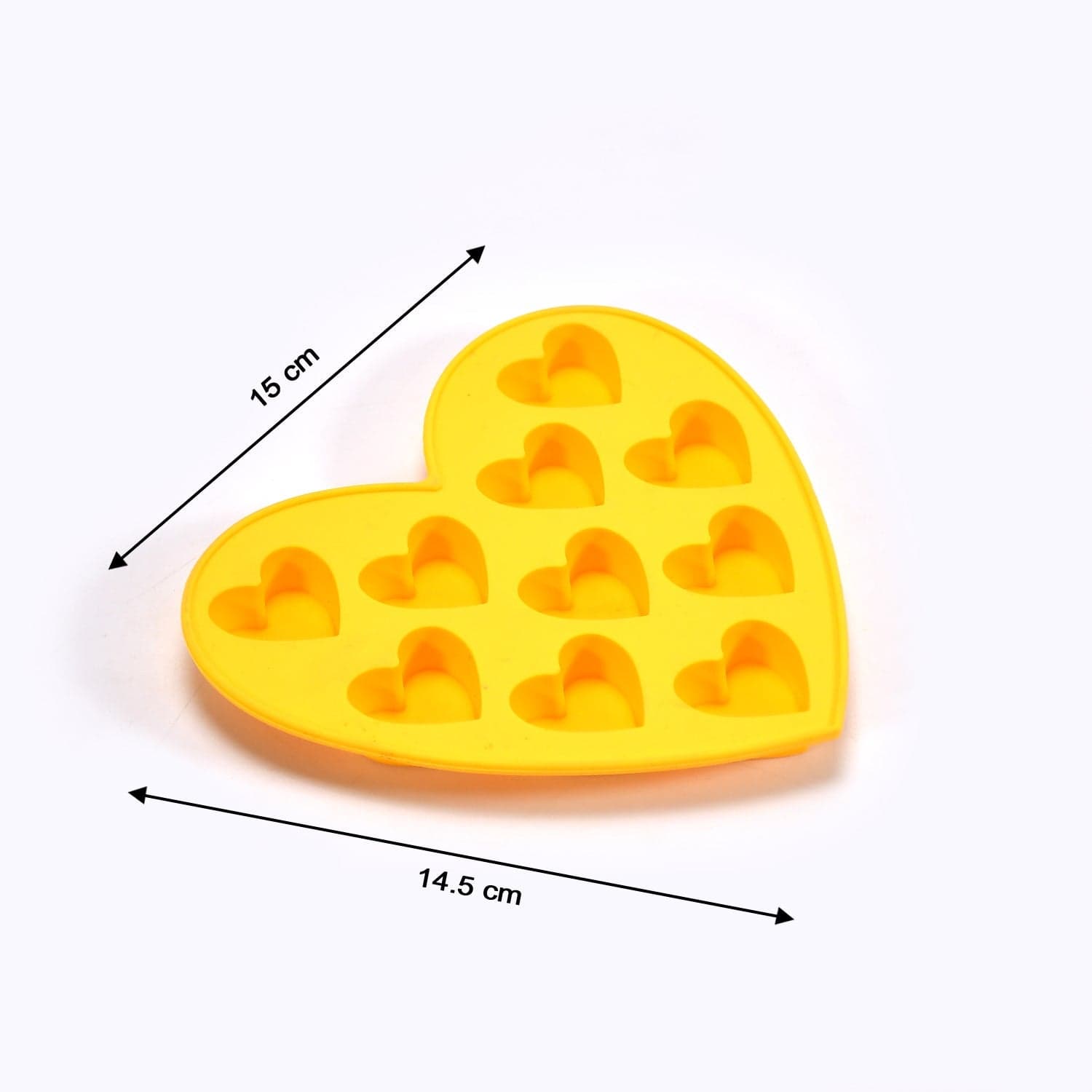 Silicon 10 Cavity Heart Shape Design Chocolate Mould Ice, Jelly Candy Mould thumbnail 9