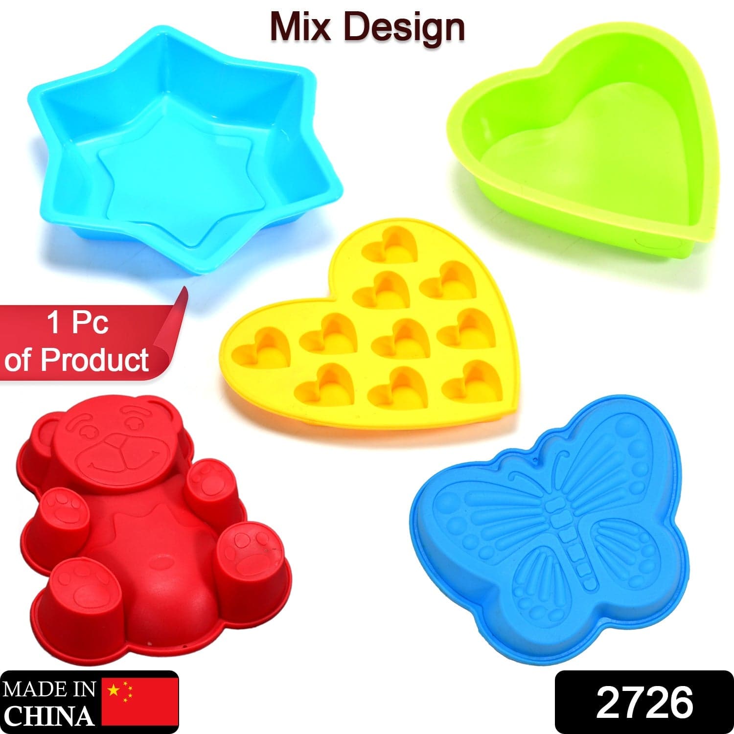 MIX SHAPE CAKE CUP LINERS I SILICONE BAKING CUPS thumbnail 2