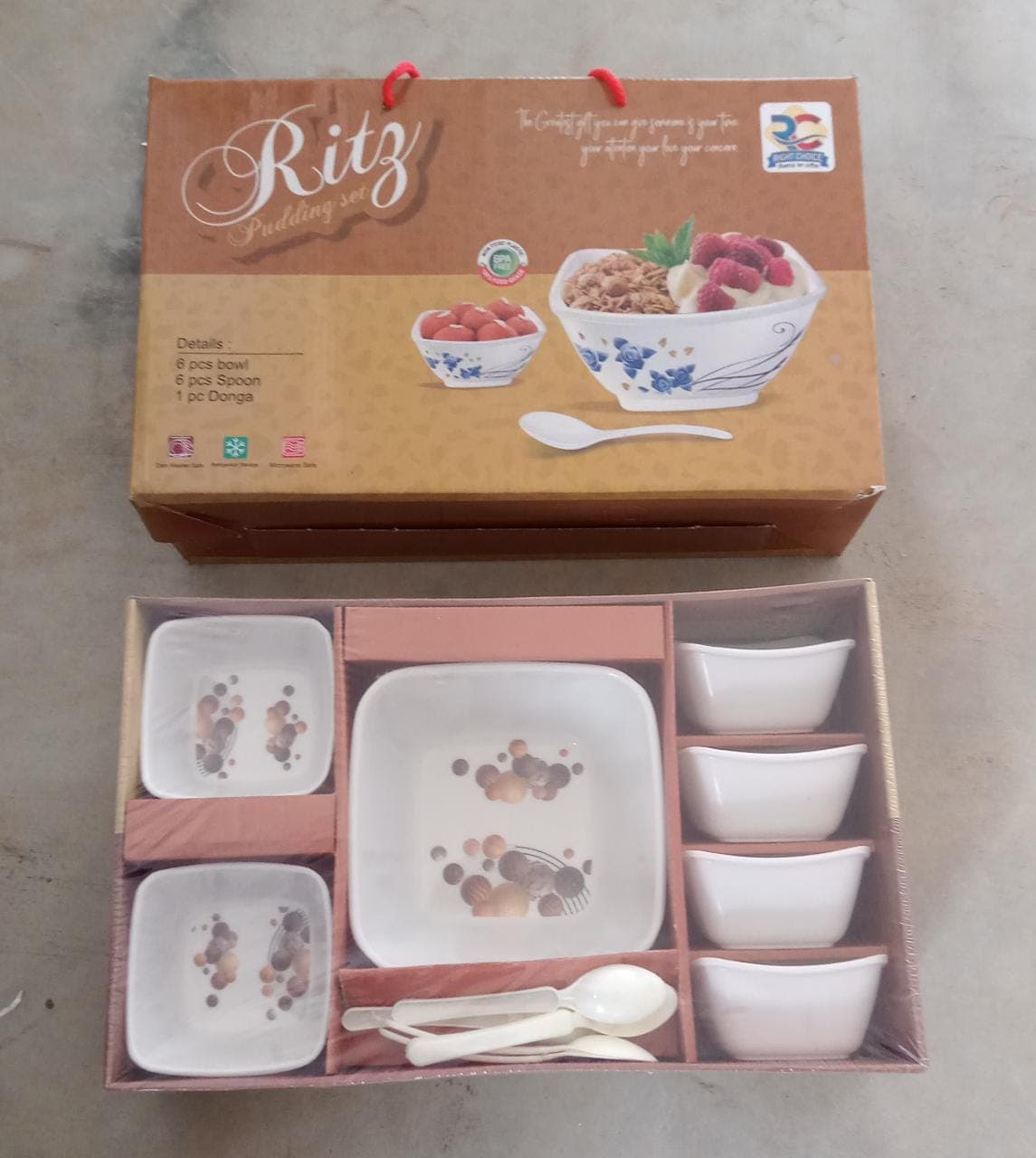 13 Pc Pudding Set used as a cutlery set for serving food purposes and sweet dishes and all in all kinds of household and official places etc. thumbnail 9