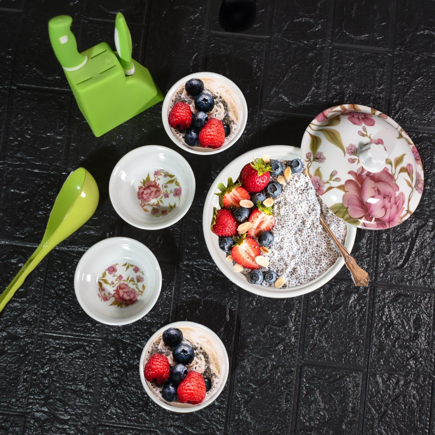 5 Pc Pudding Set used as a cutlery set for serving food purposes and sweet dishes and all in all kinds of household and official places etc. thumbnail 5