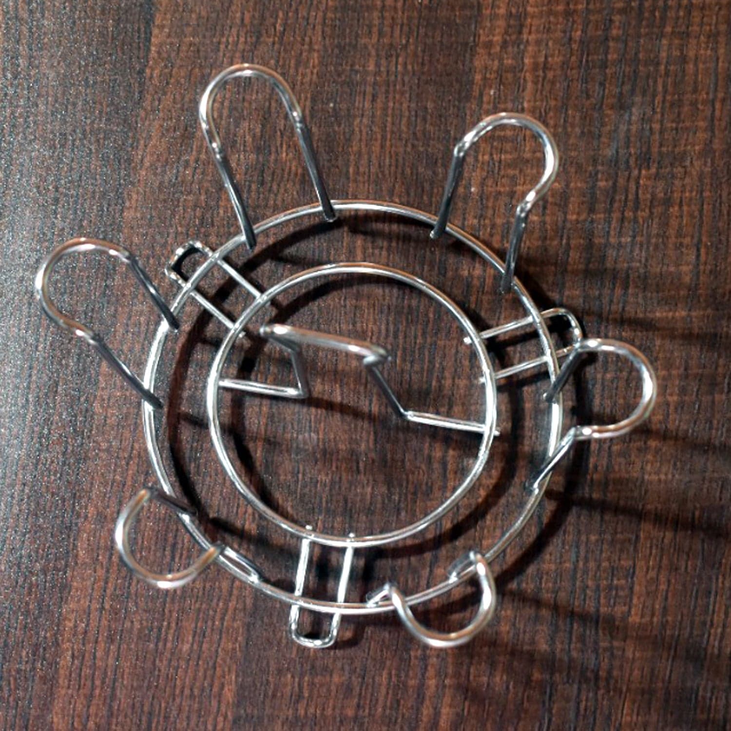 SS Round Glass Stand used for holding sensitive glasses and all present in all kinds of kitchens of official and household places etc. thumbnail 6