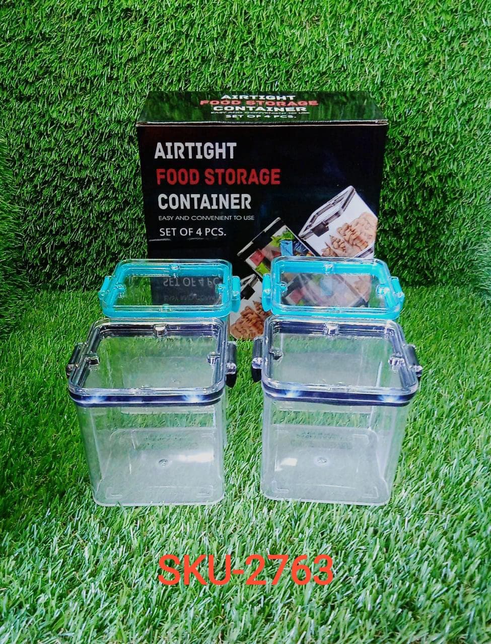 4Pc Square Container 700Ml Used For Storing Types Of Food Stuffs And Items. thumbnail 10