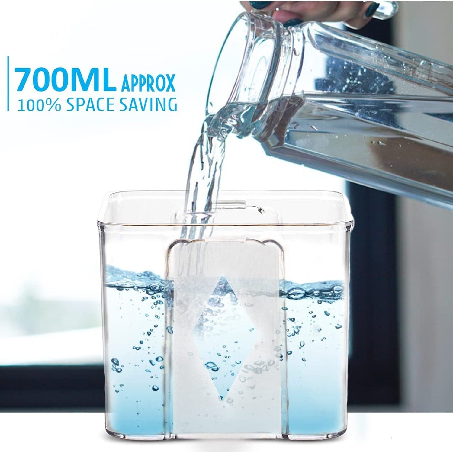4Pc Square Container 700Ml Used For Storing Types Of Food Stuffs And Items. thumbnail 6