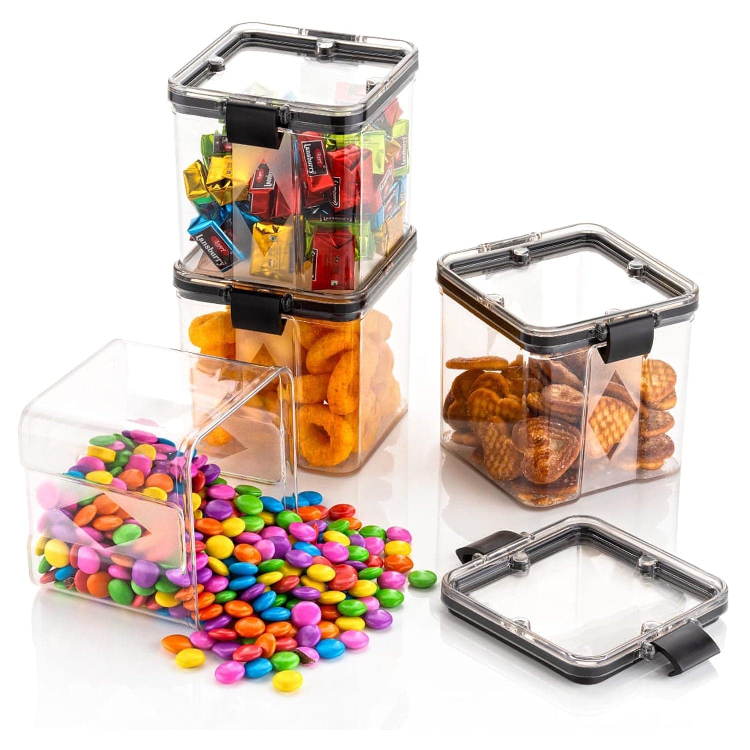 4Pc Square Container 700Ml Used For Storing Types Of Food Stuffs And Items. thumbnail 8