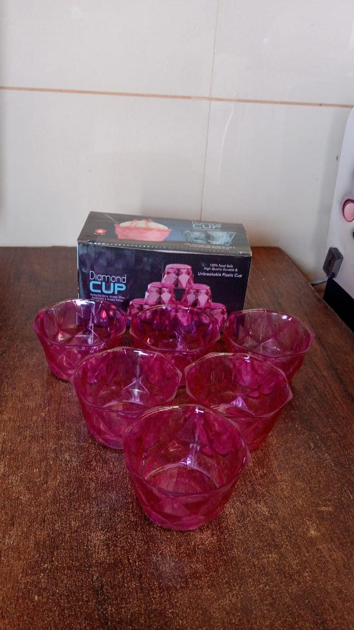 6pc Diamond shape ice cream bowl set thumbnail 11