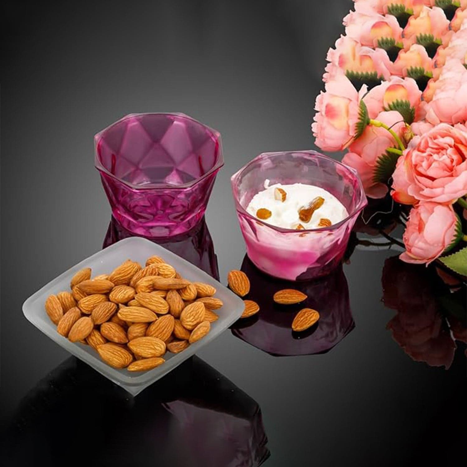 6pc Diamond shape ice cream bowl set thumbnail 6