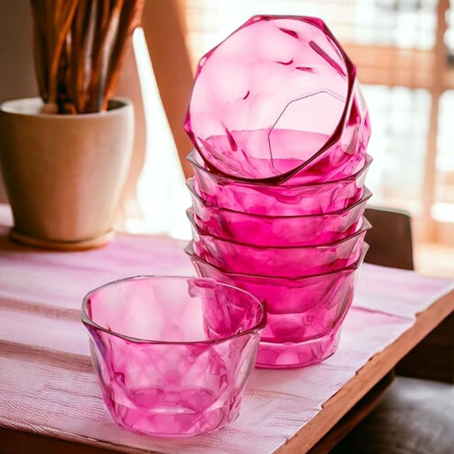6pc Diamond shape ice cream bowl set thumbnail 7