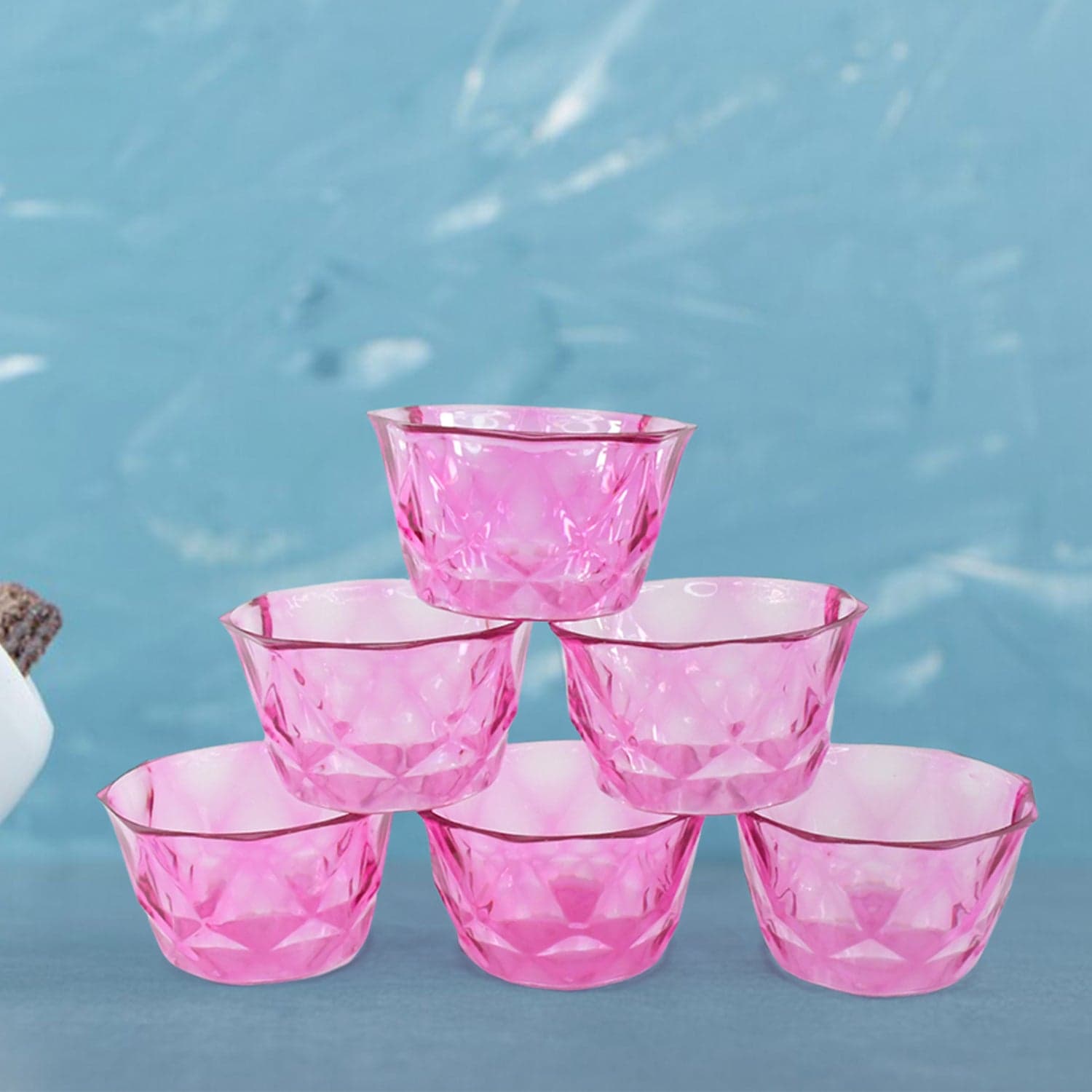 6pc Diamond shape ice cream bowl set thumbnail 9